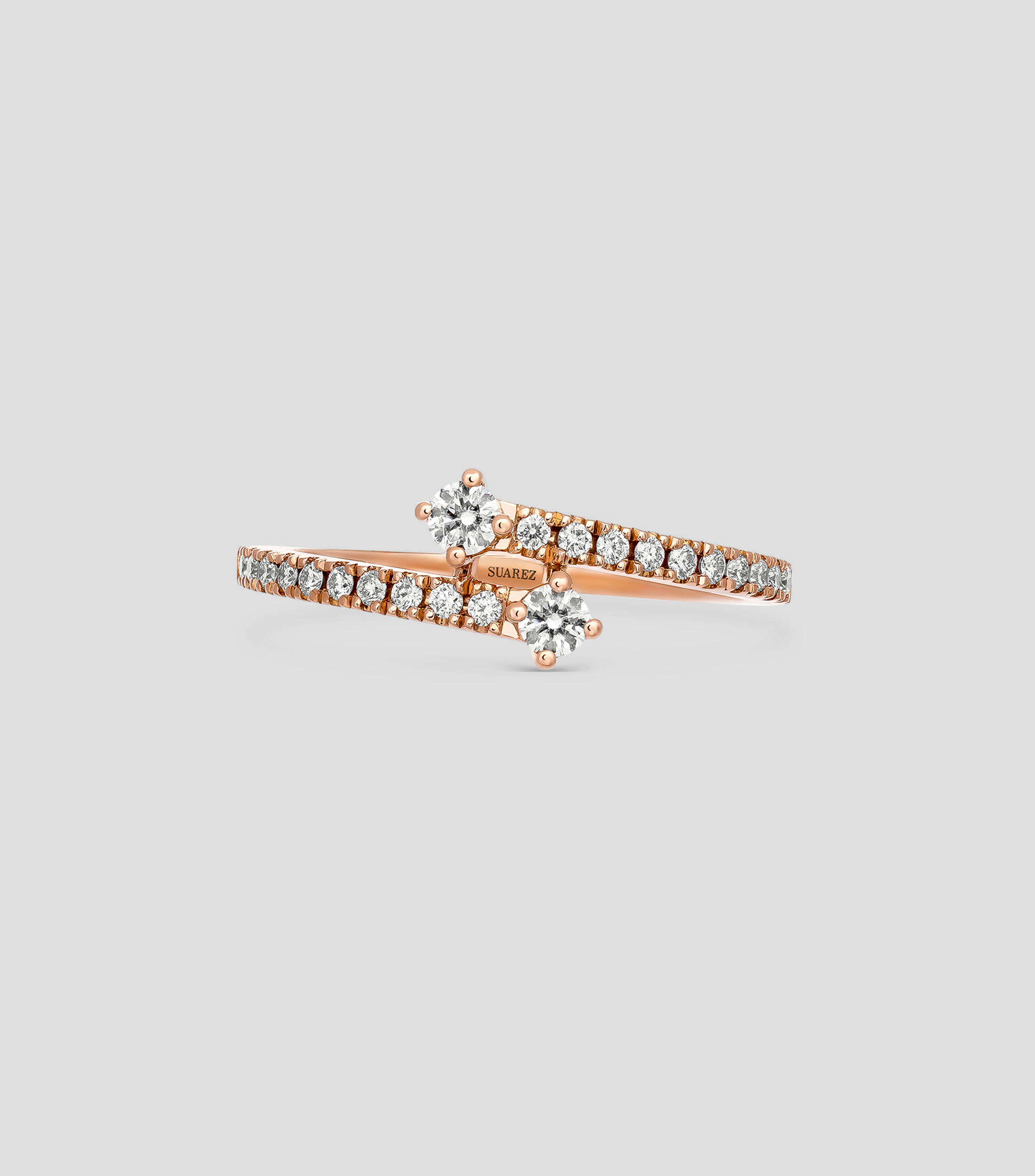 Anillo Solitario en Oro Rosa Talla 13 Mujer