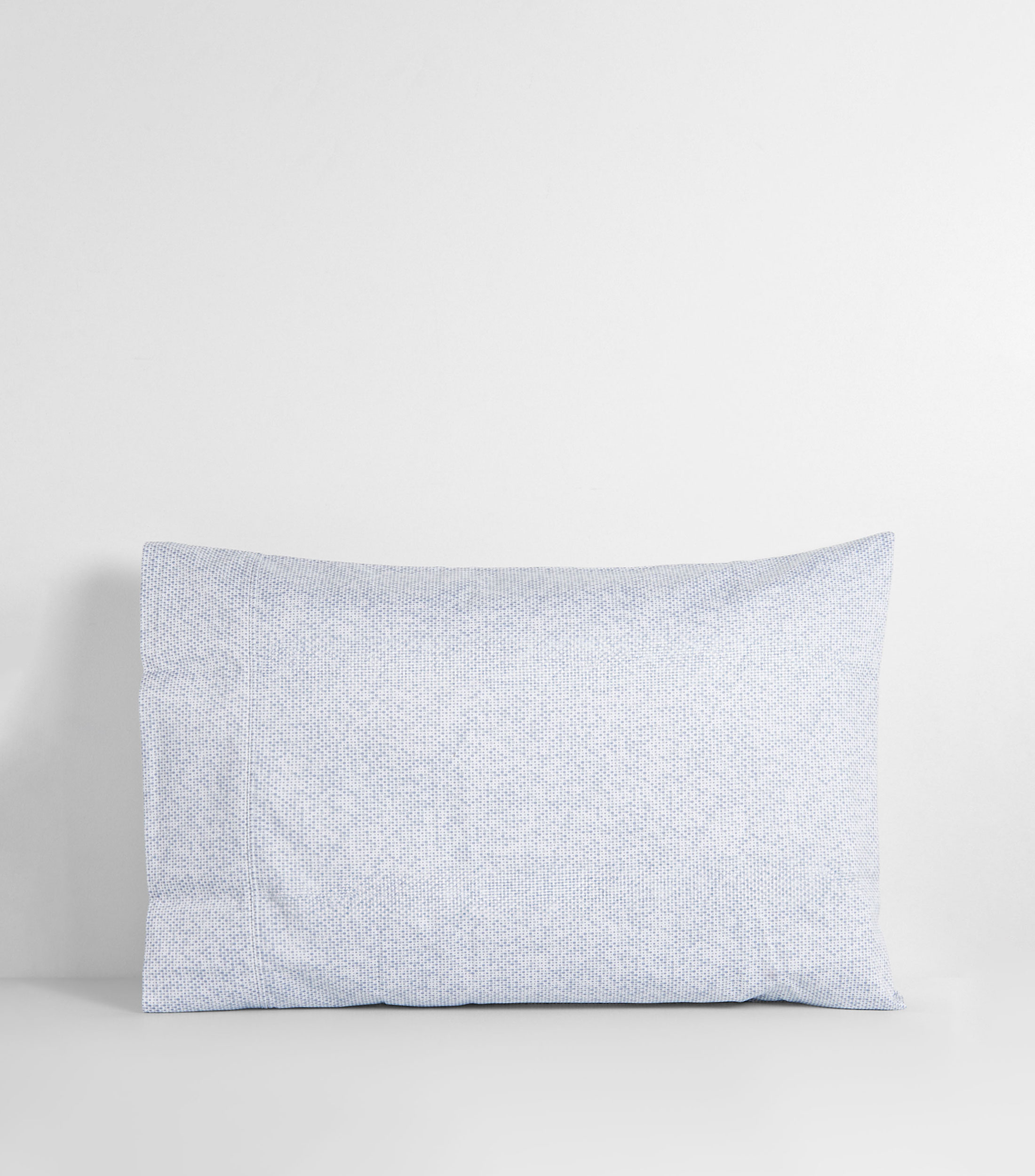 Funda para almohada estándar en algodón Split azul