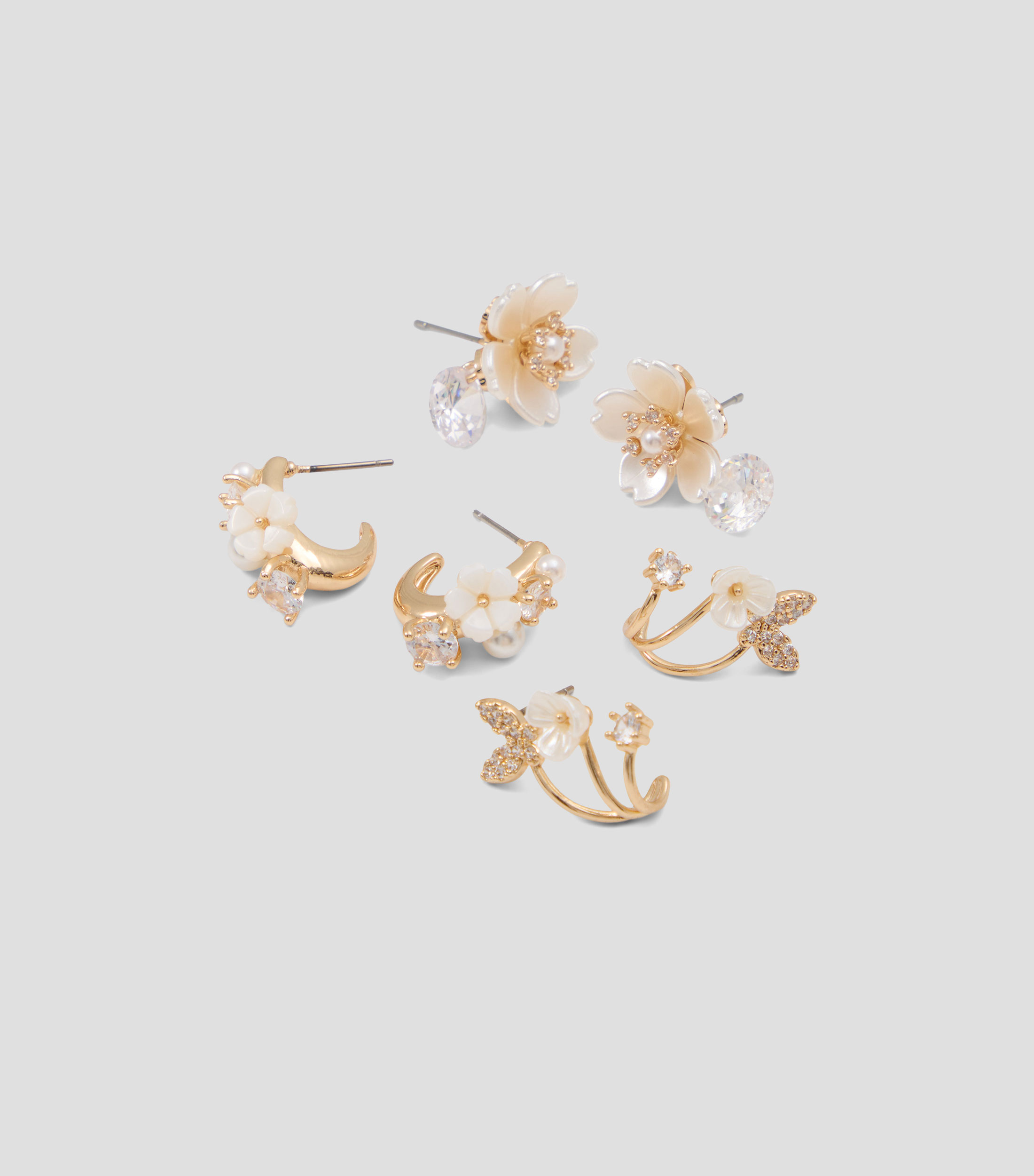 Set 3 pares de aretes Arluna Mujer