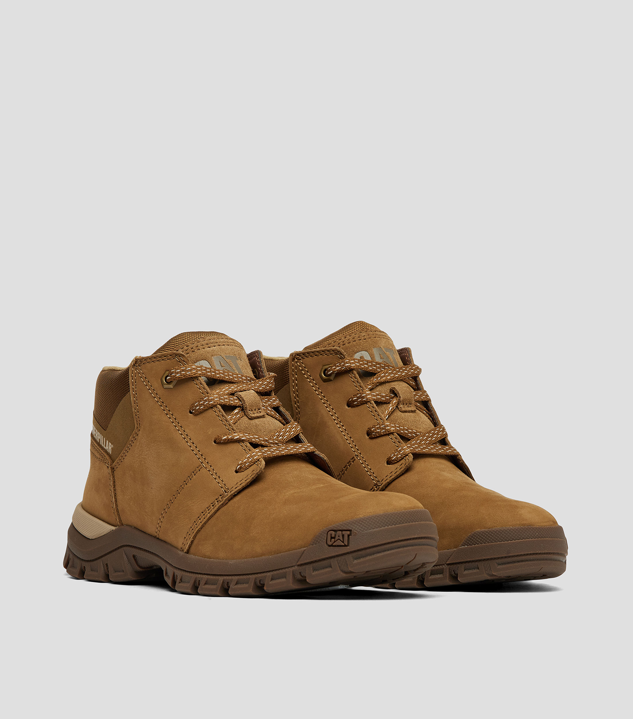 Botines en piel con tacón bajo media luna Hombre