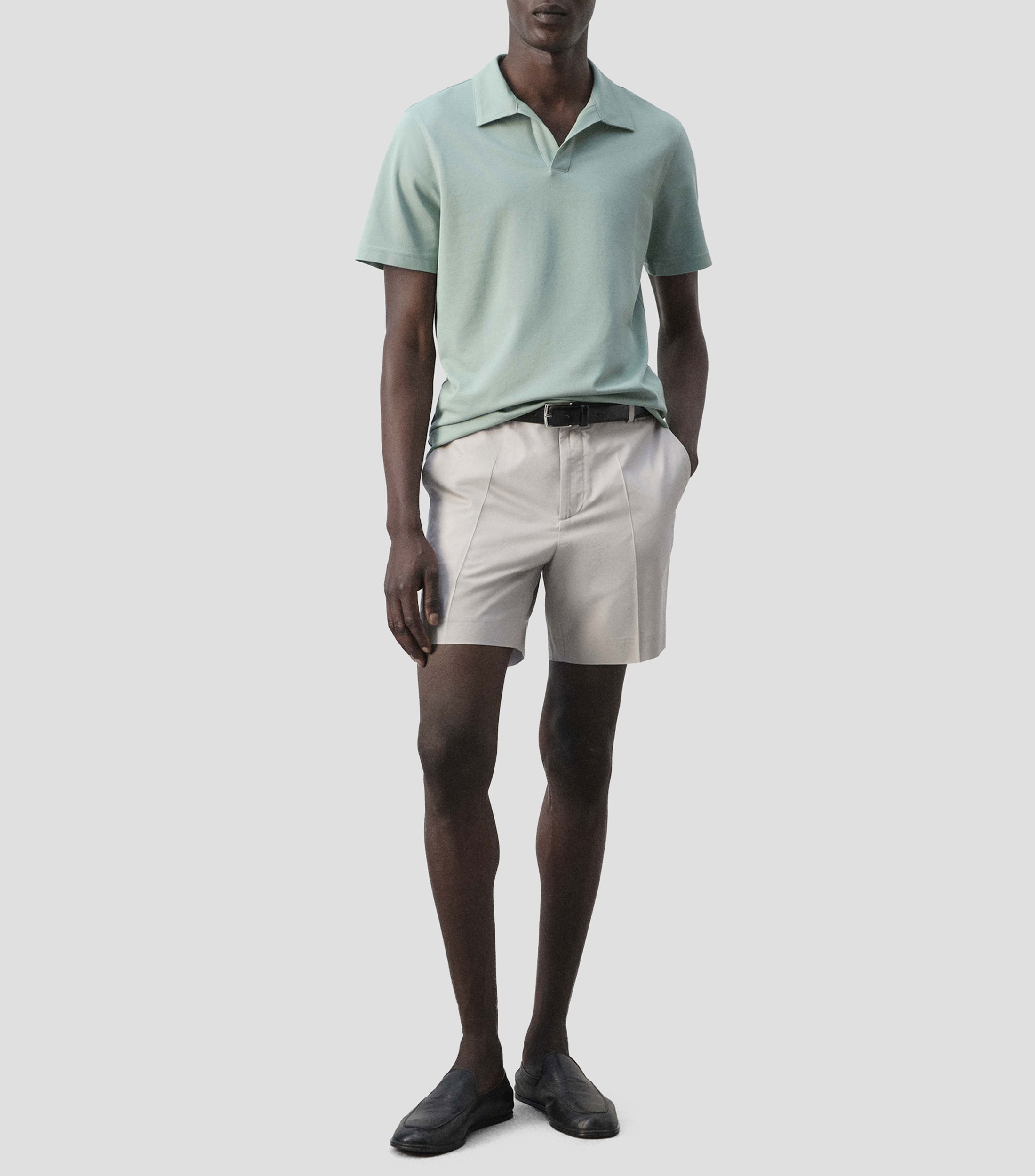 Playera tipo Polo manga corta liso Hombre