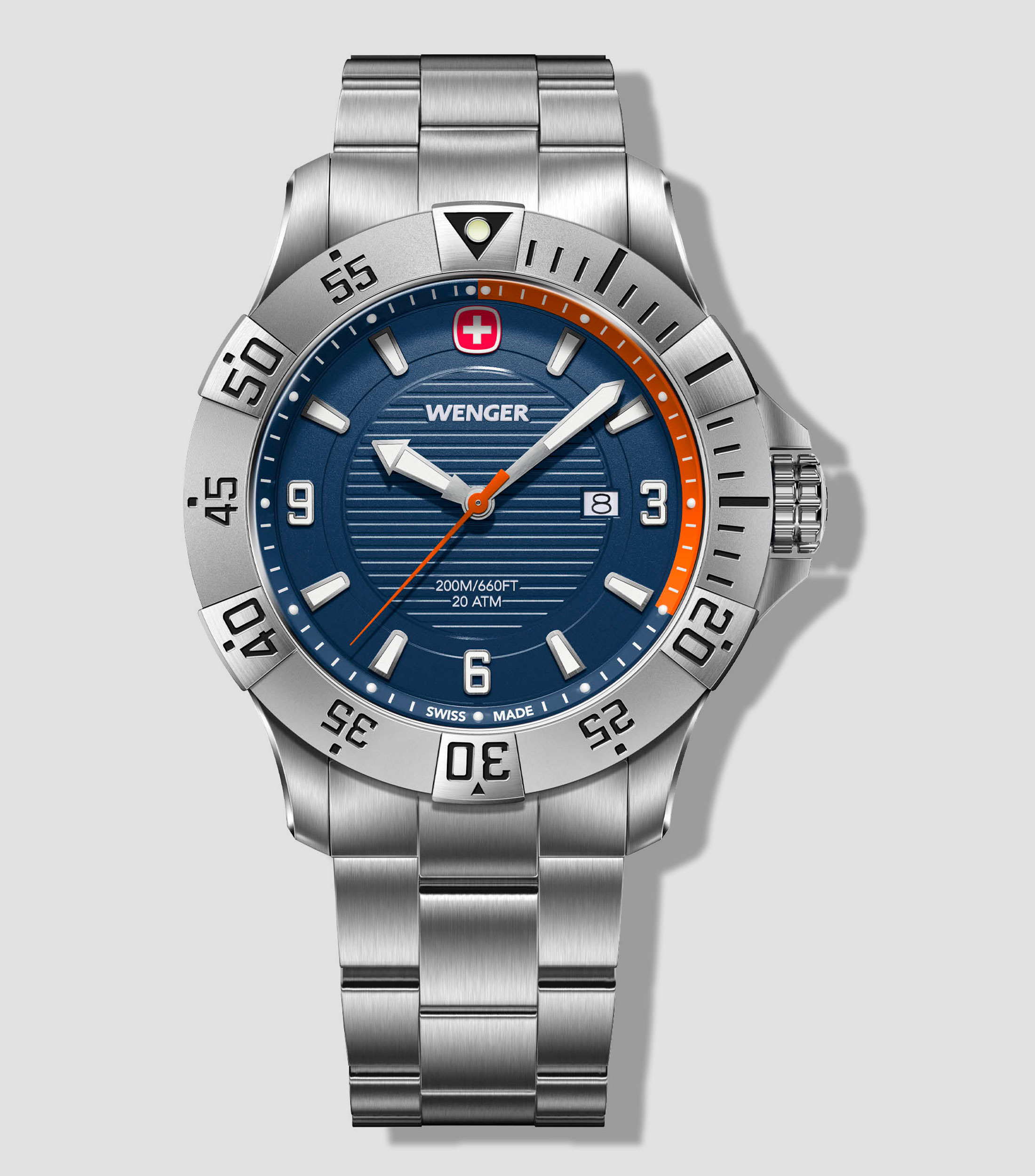 Reloj para Hombre Seaforce deportivo, Plateado, Azul