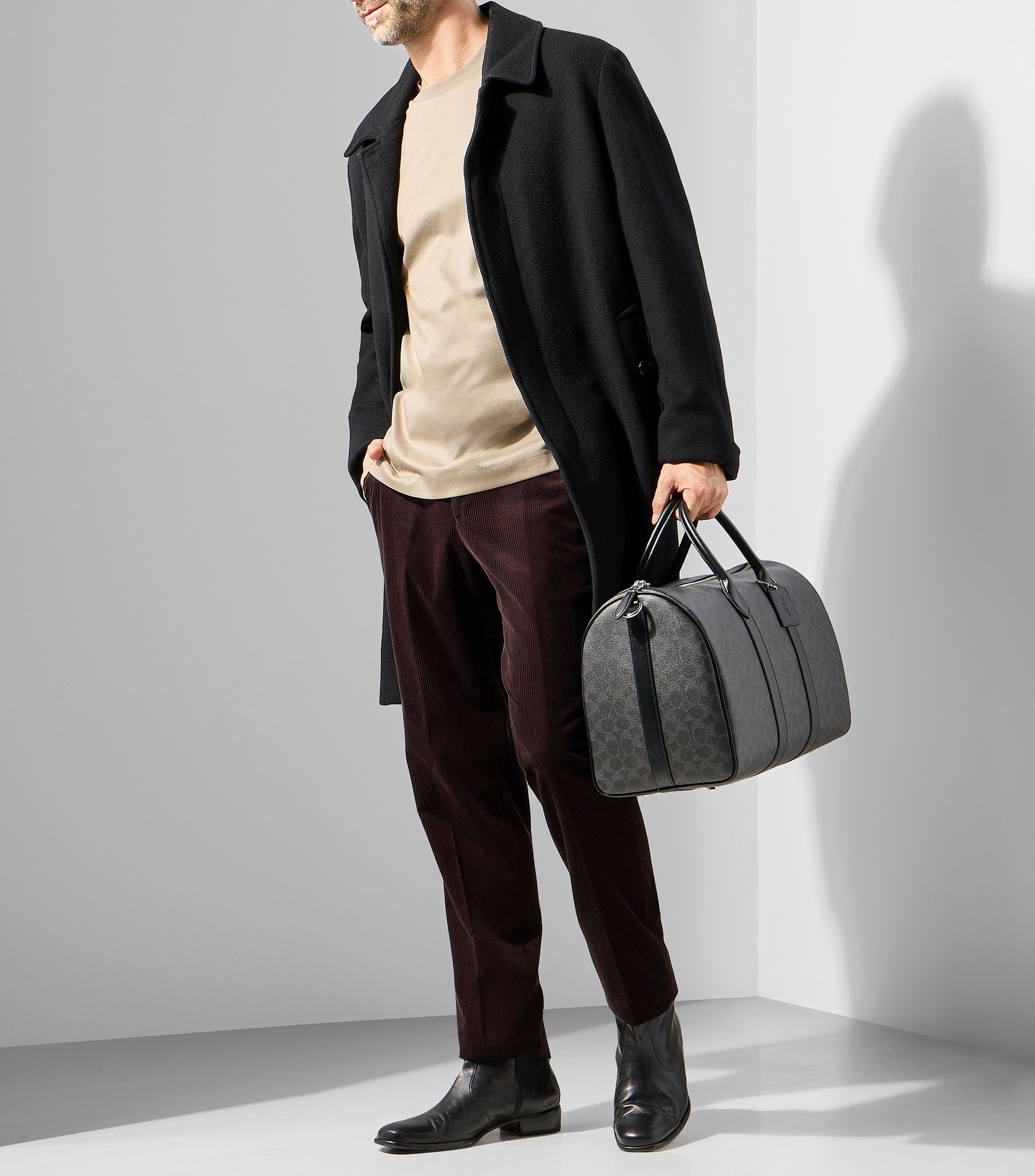 Maleta duffle bag Compass negra Hombre
