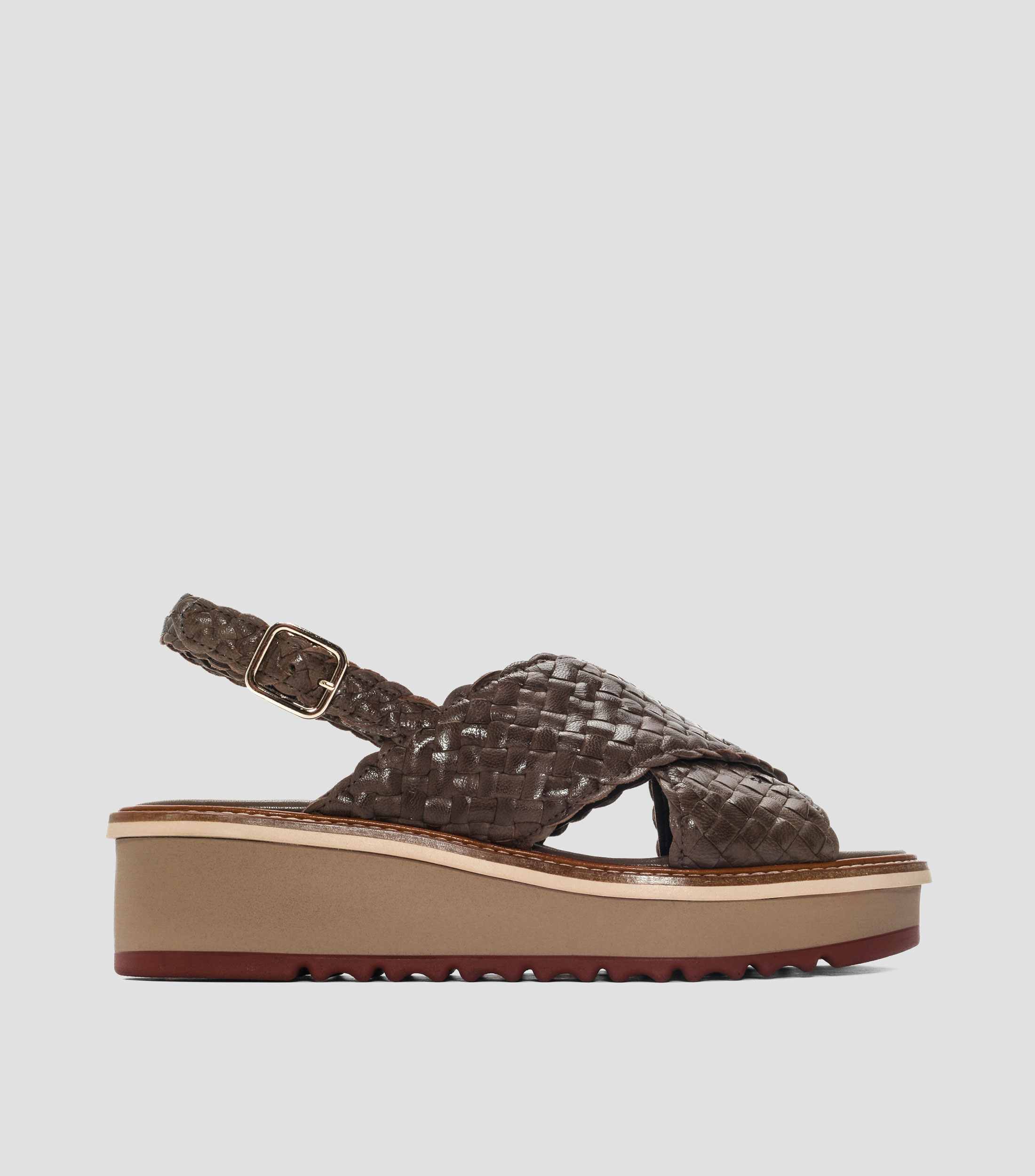 Sandalias con tacón medio de cuña y plataforma Noemi Mujer