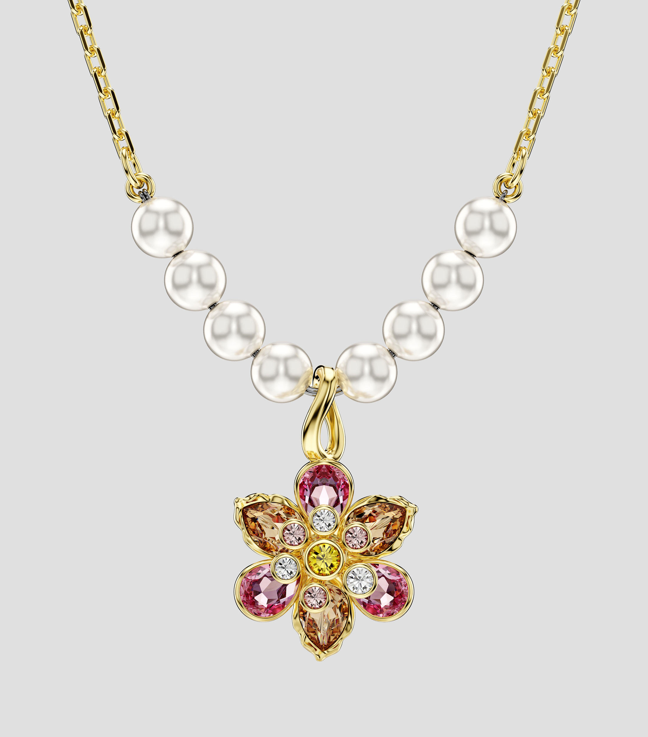 Collar Flor con piedras Unisex