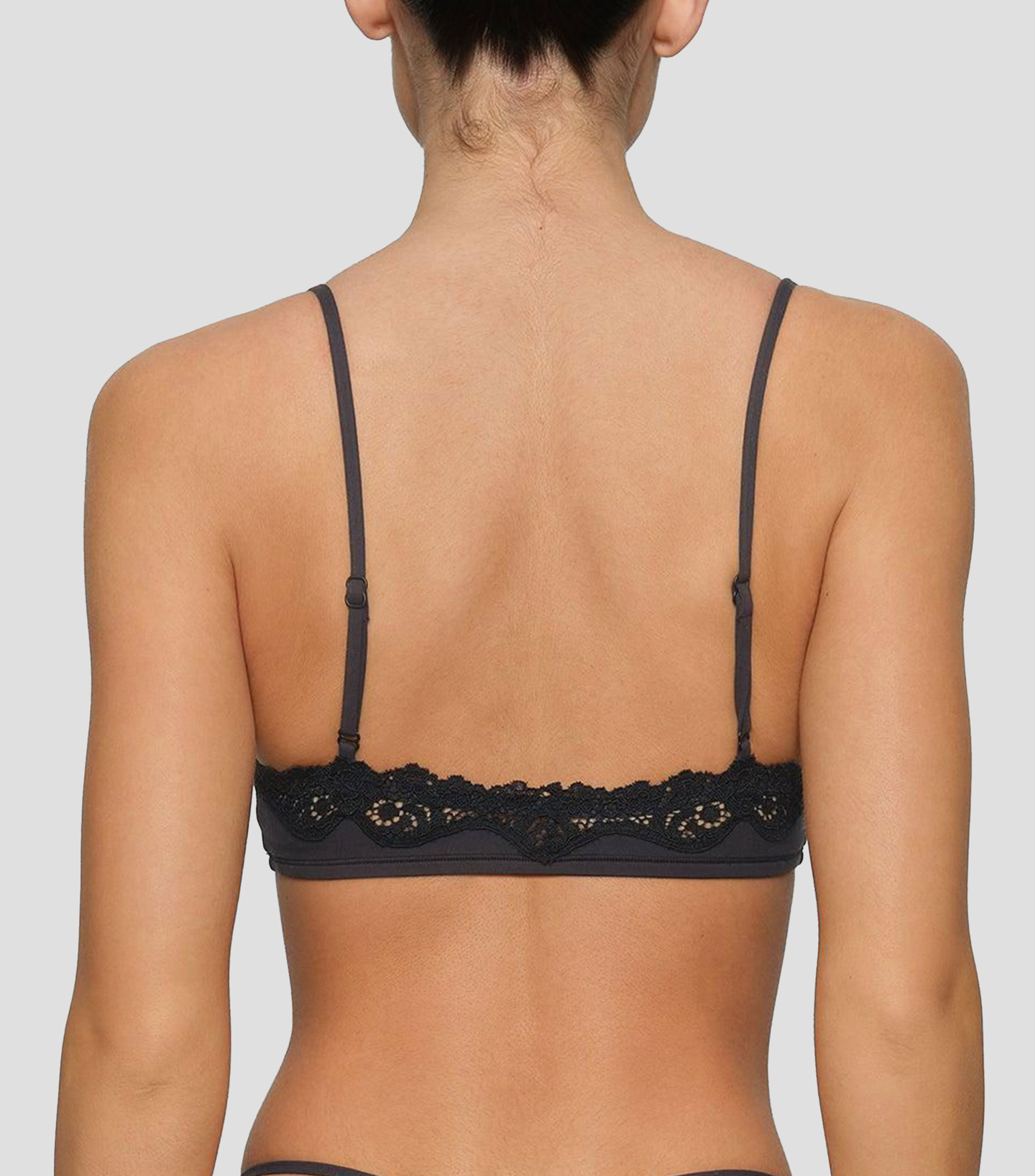 Bralette liso con encaje