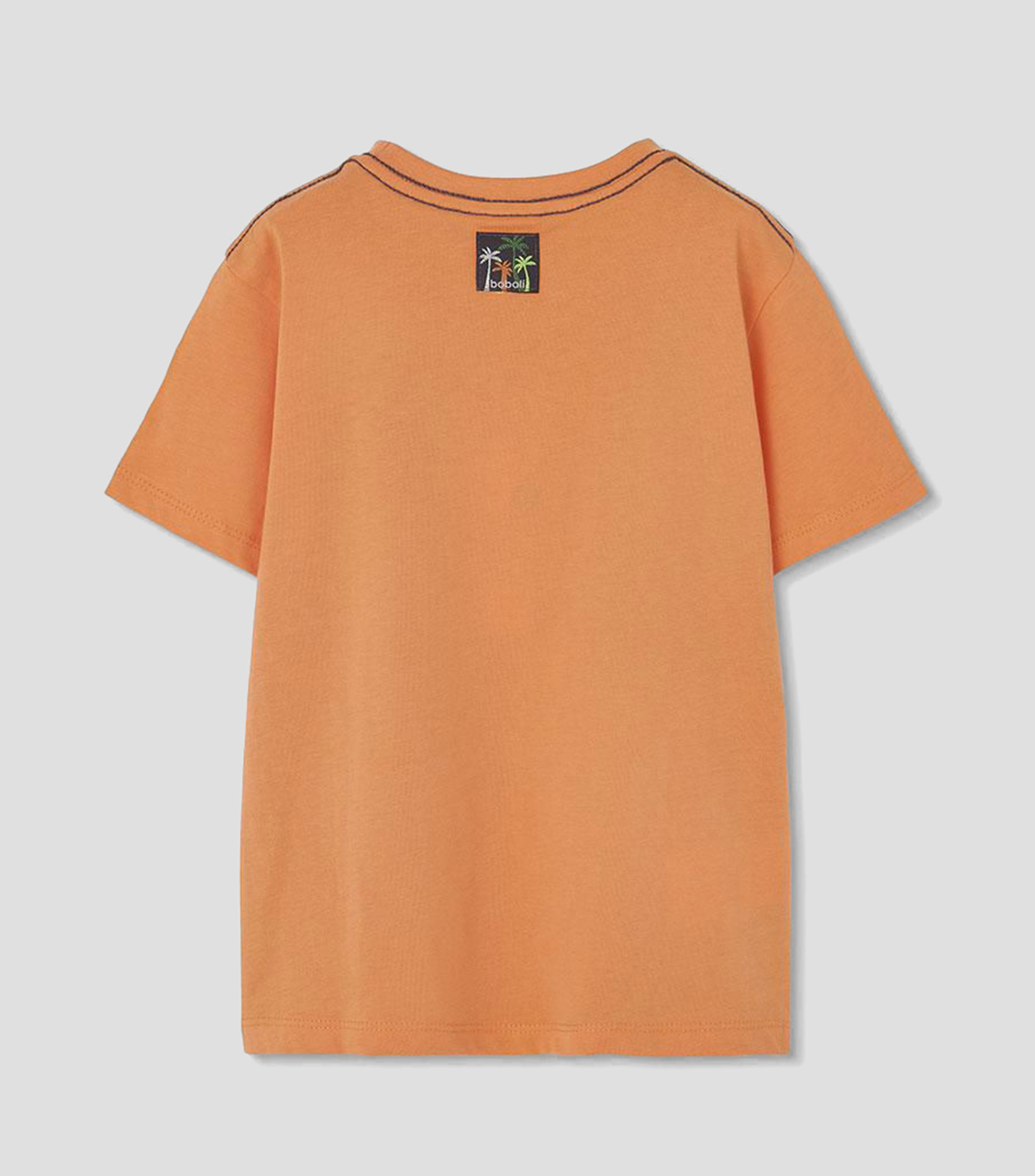 Playera de cuello redondo con manga corta estampada Bebé