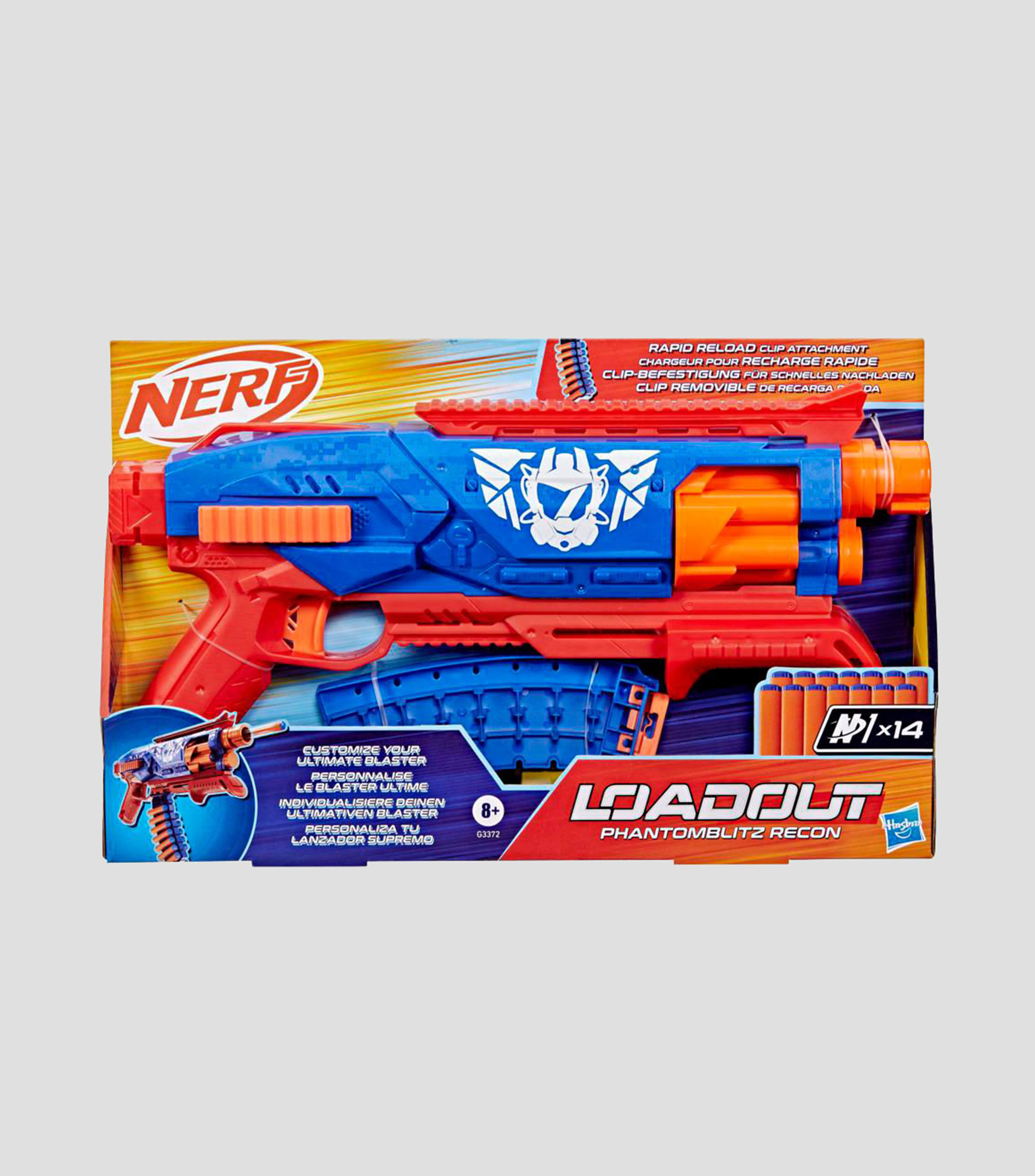 Lanzador Nerf Loadout Phantomblitz Recon con 14 Dardos