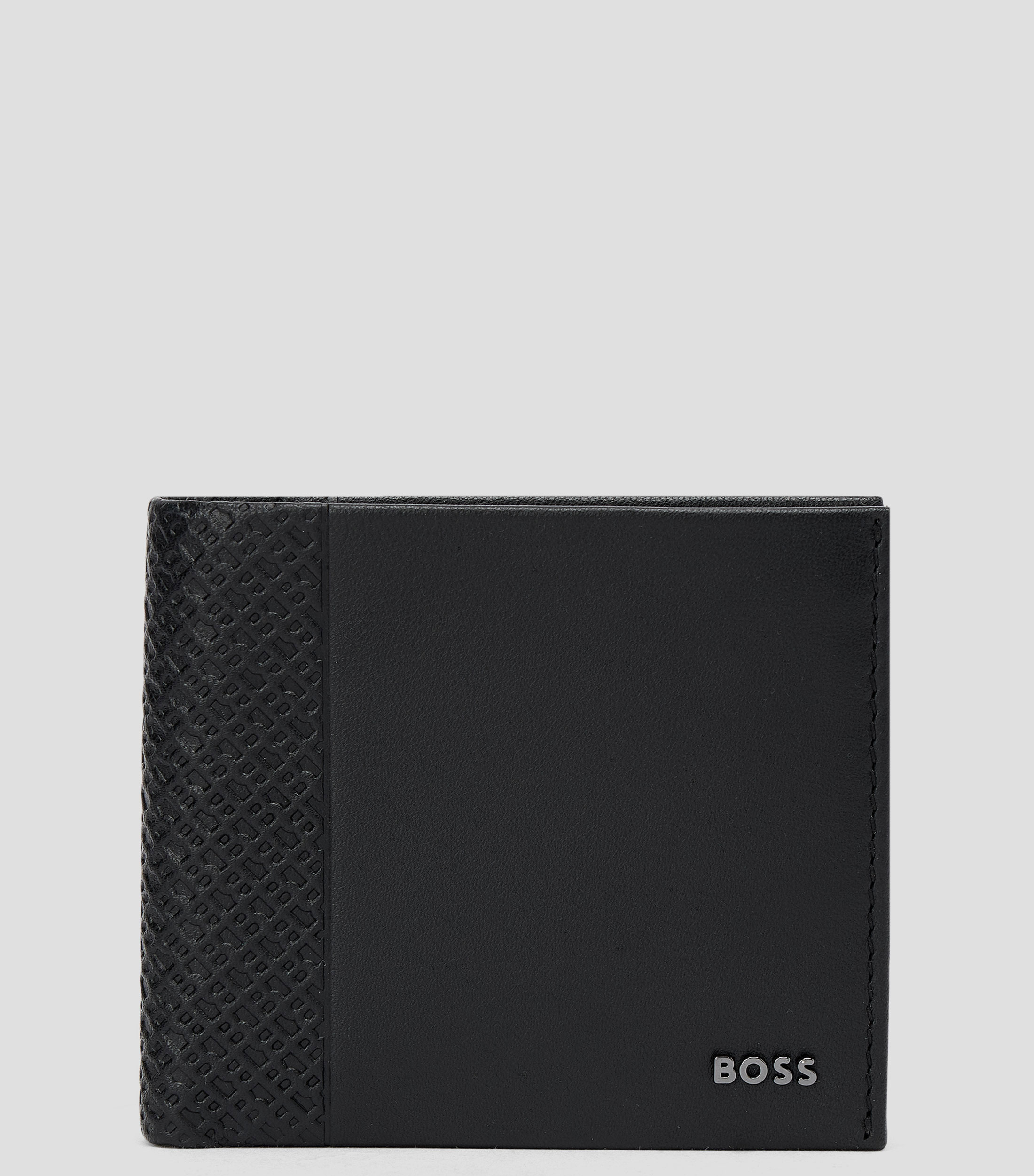 Cartera bifold en piel de cabra con microdiseños Hombre