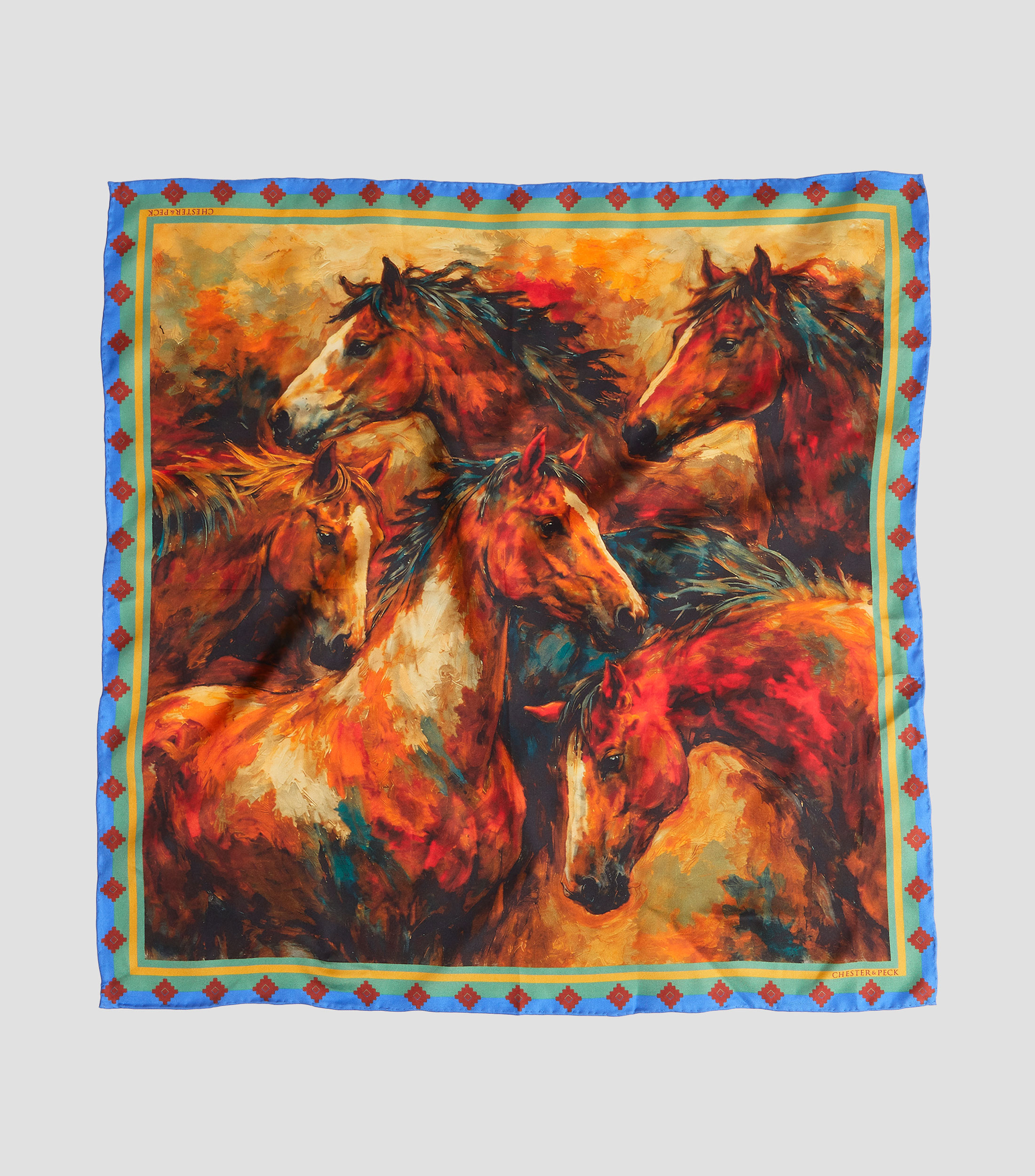 Bandana en seda estampada Mujer