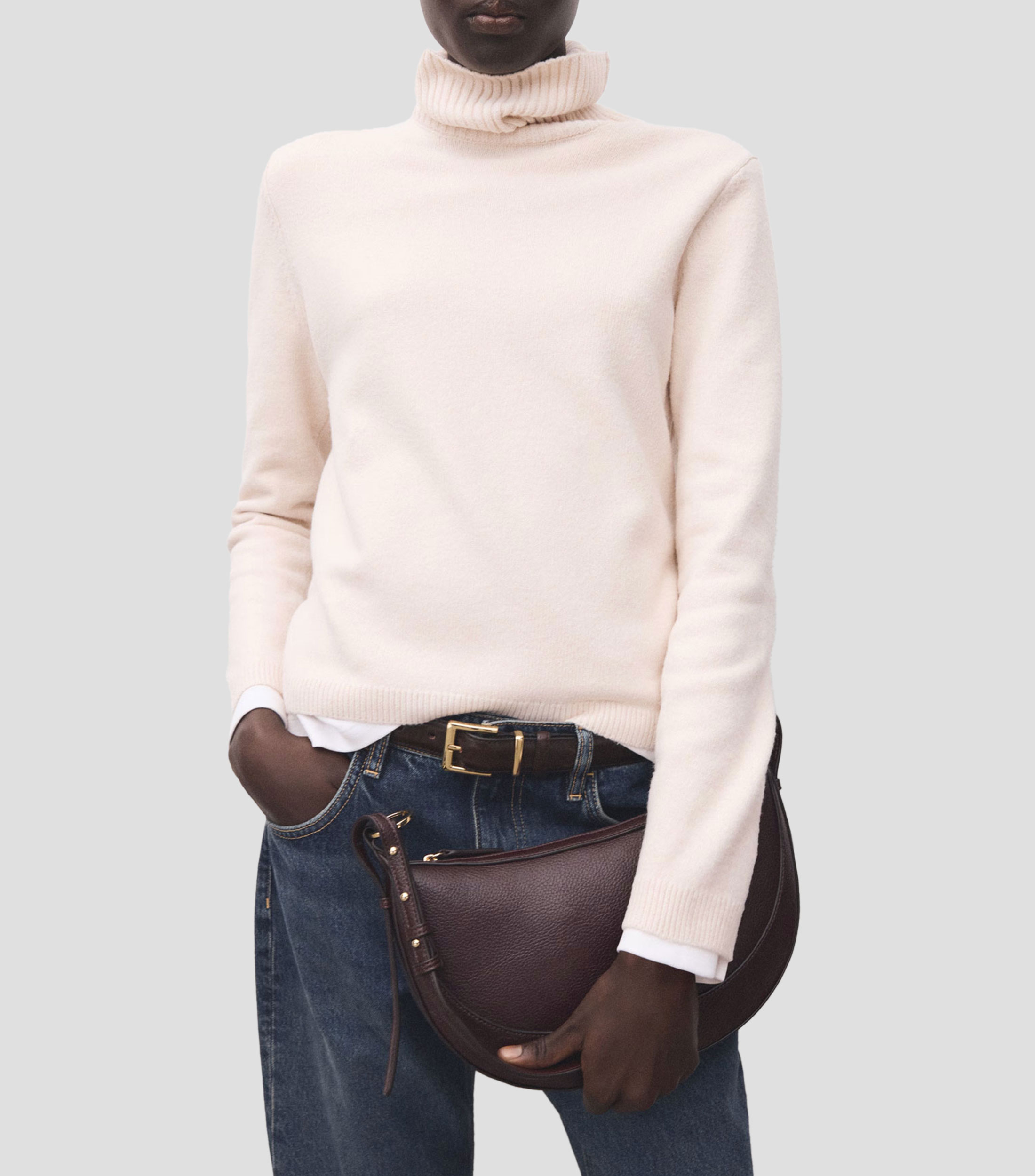 Suéter cuello alto Mujer