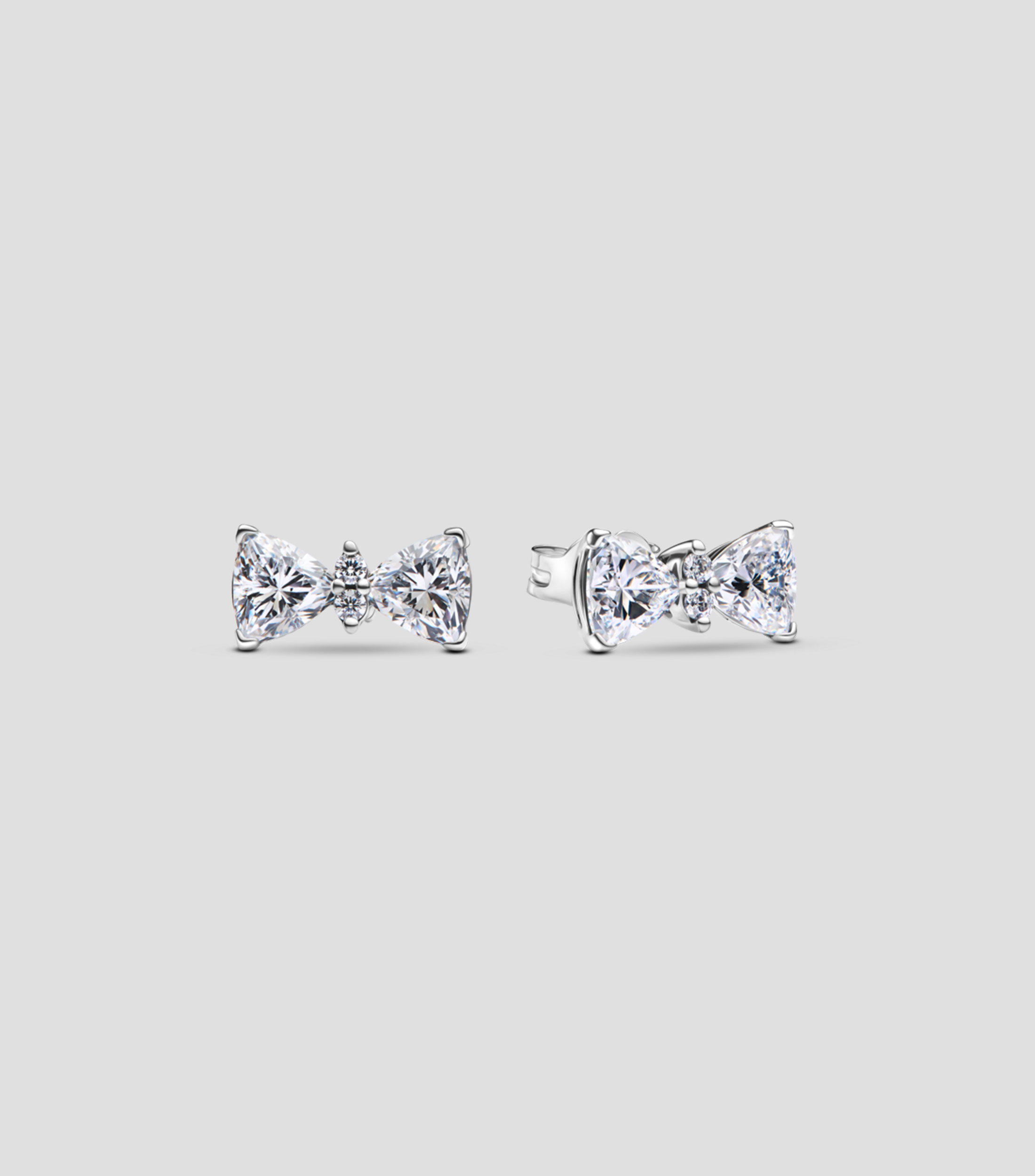 Aretes en Plata Sparkling Bow Mujer