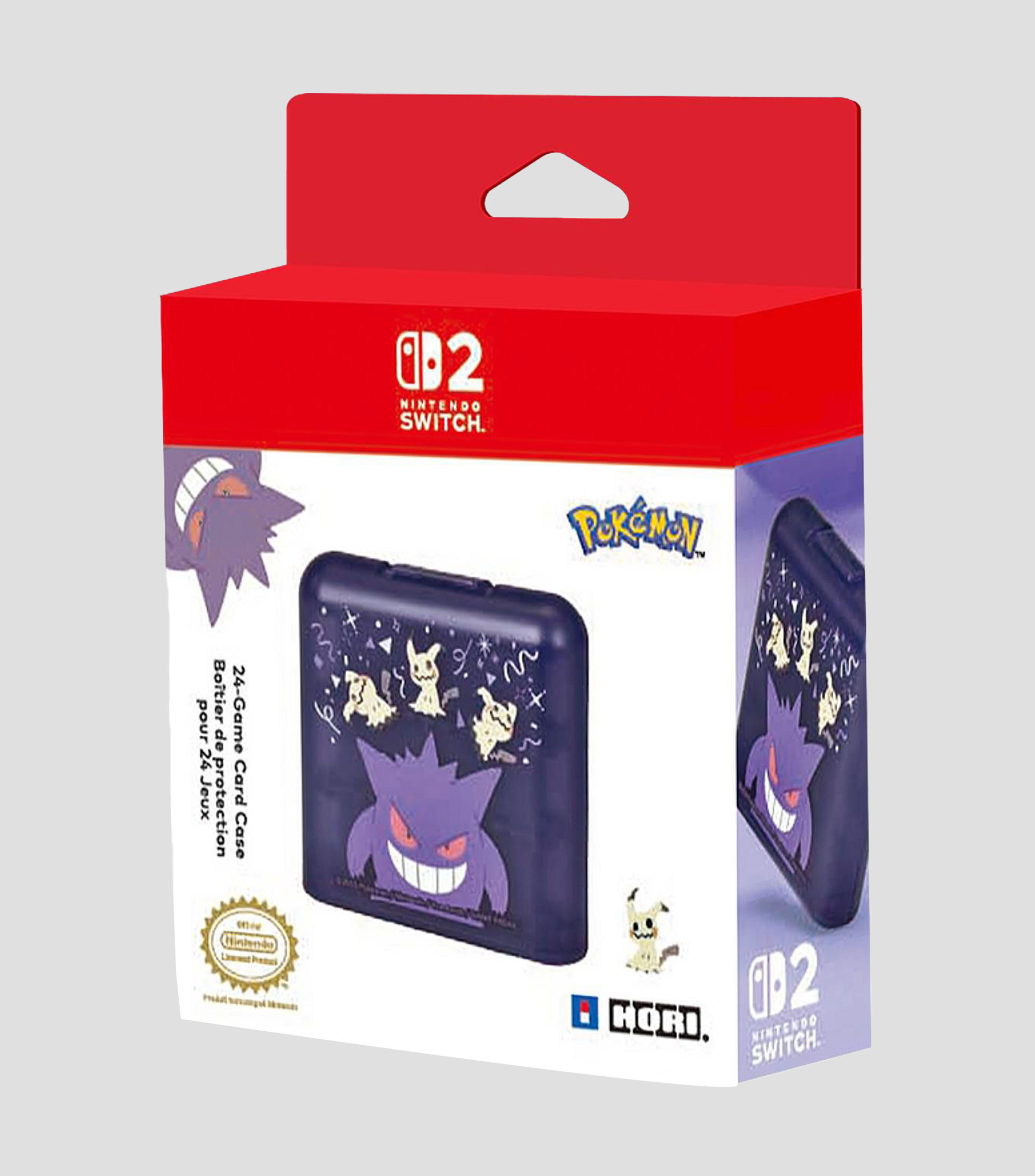 Estuche Nintendo Switch 2 Gengar y Mimikyu para 24 tarjetas de juego