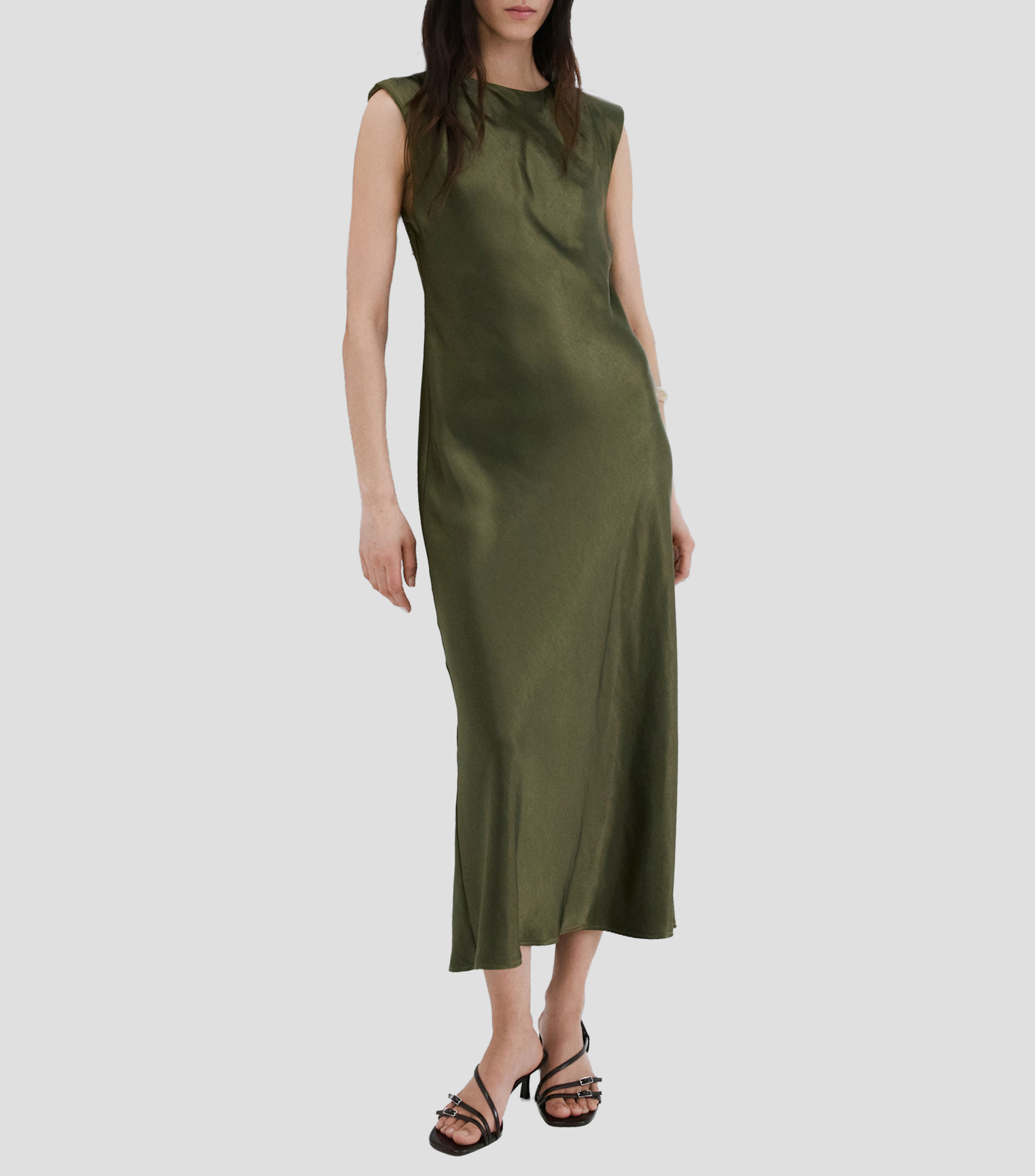Vestido largo liso Mujer