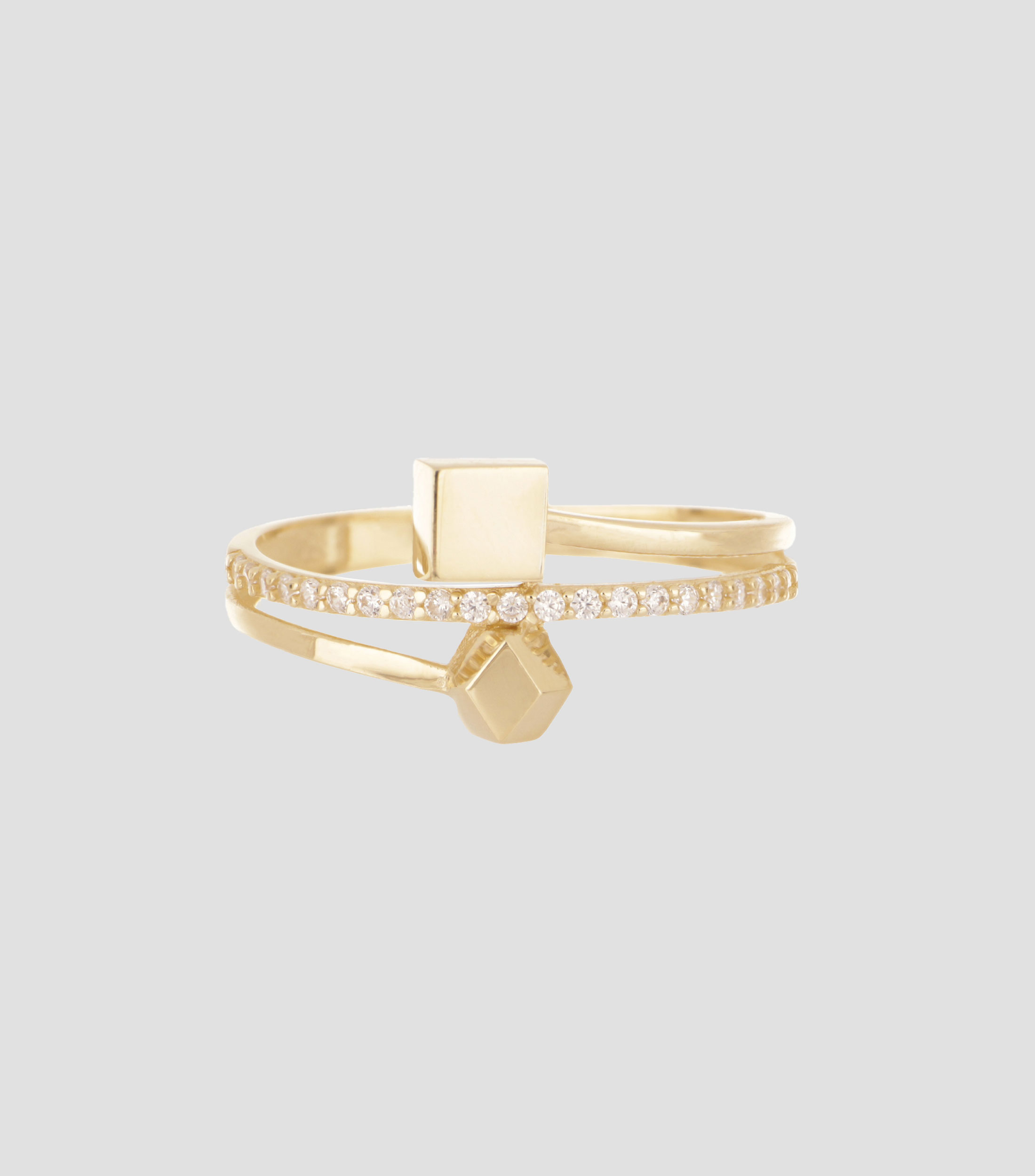 Anillo en oro con zirconia Mujer