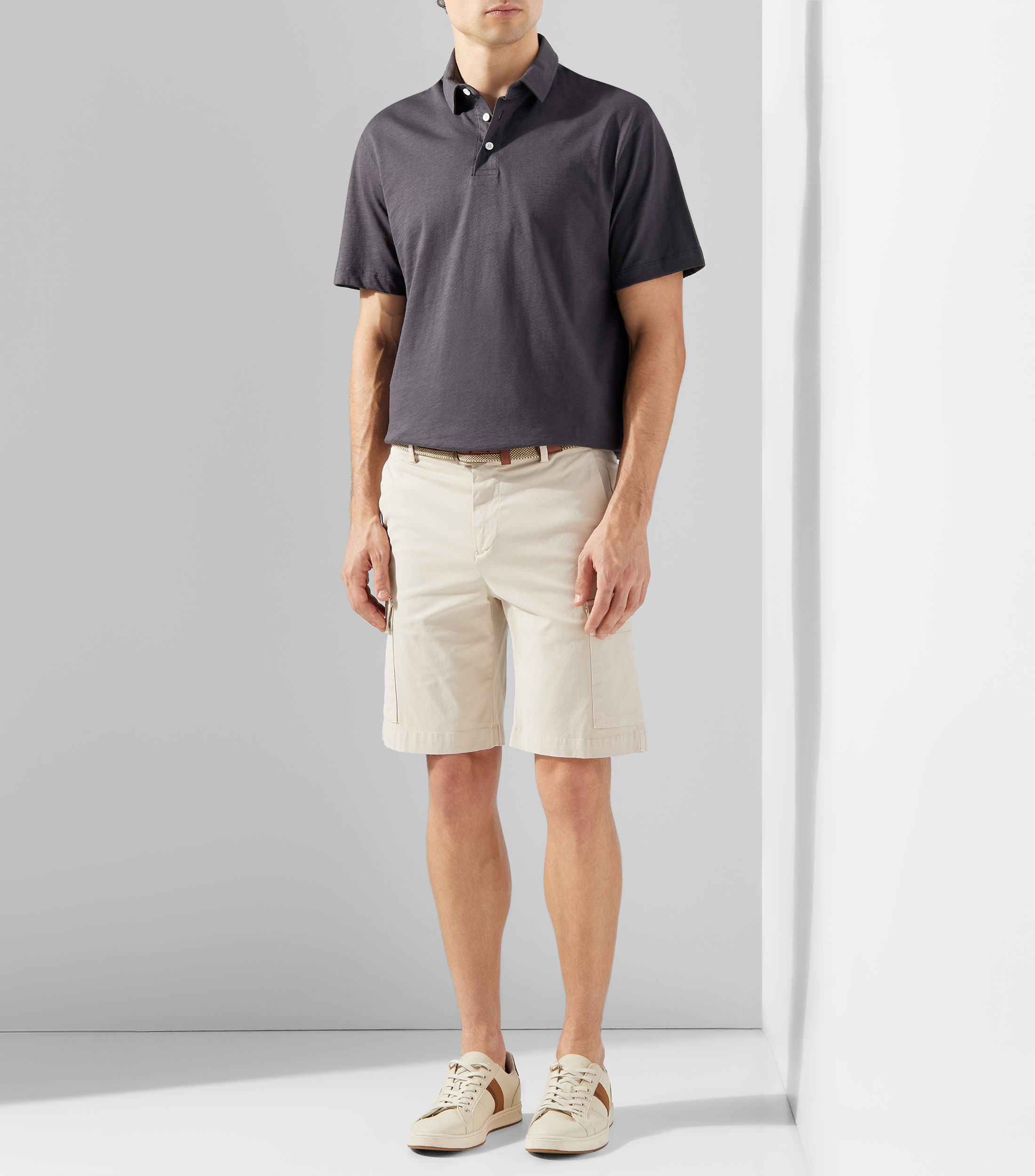 Playera tipo polo lisa Hombre