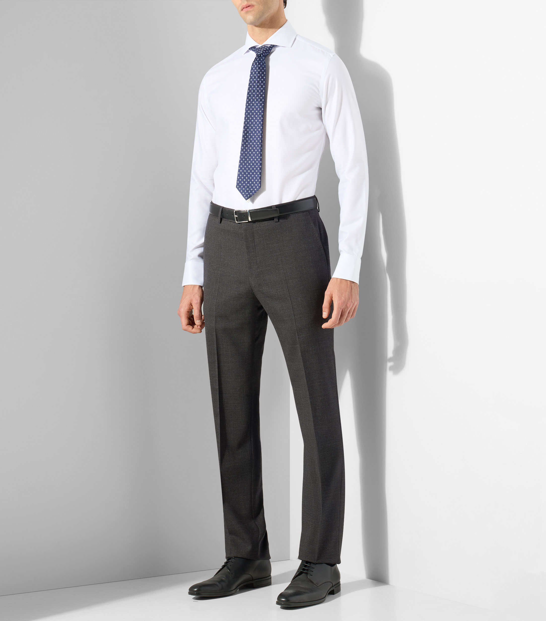 Camisa slim de algodón resistente a las arrugas Hombre