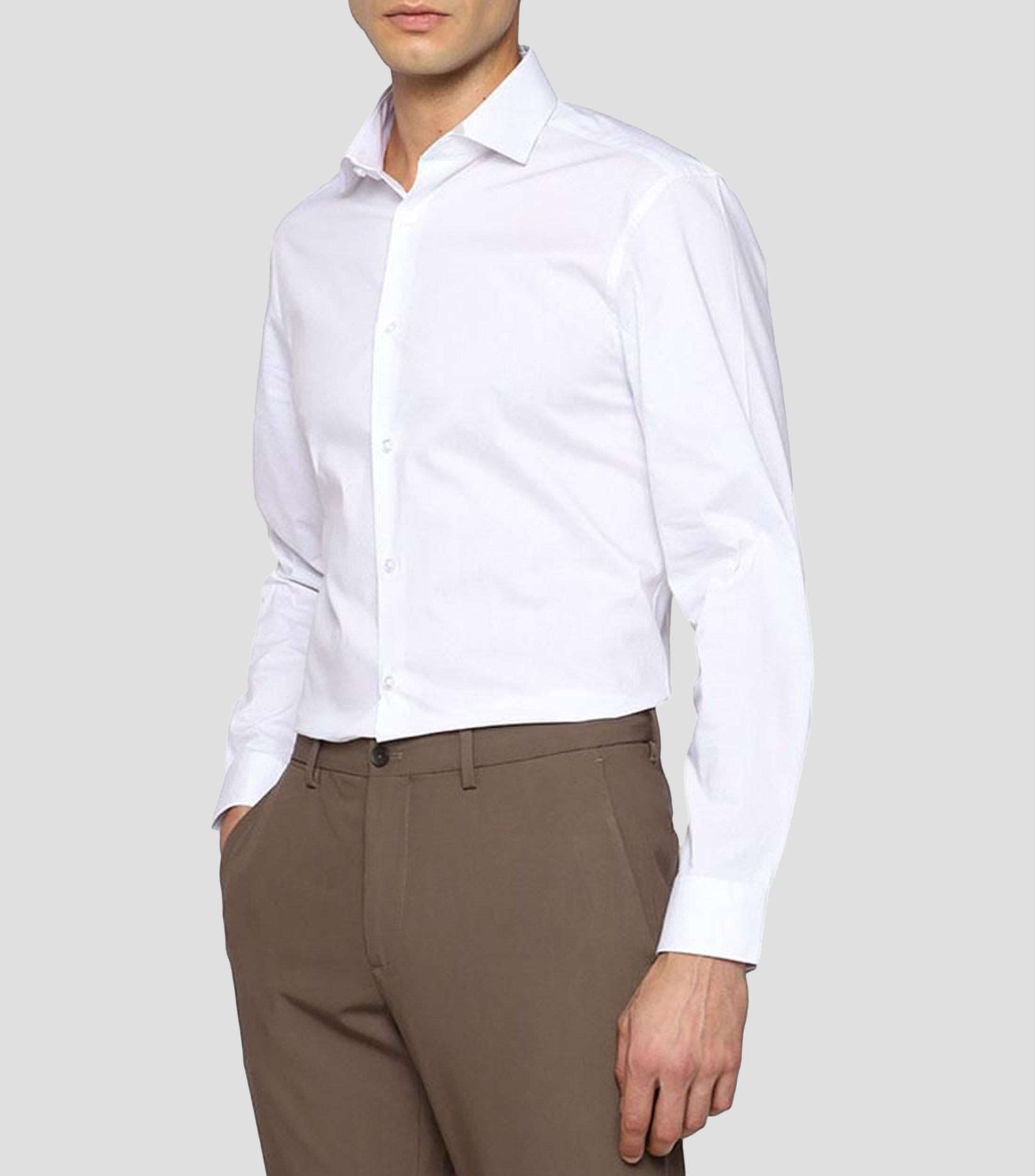 Camisa de vestir microdiseño manga larga Hombre