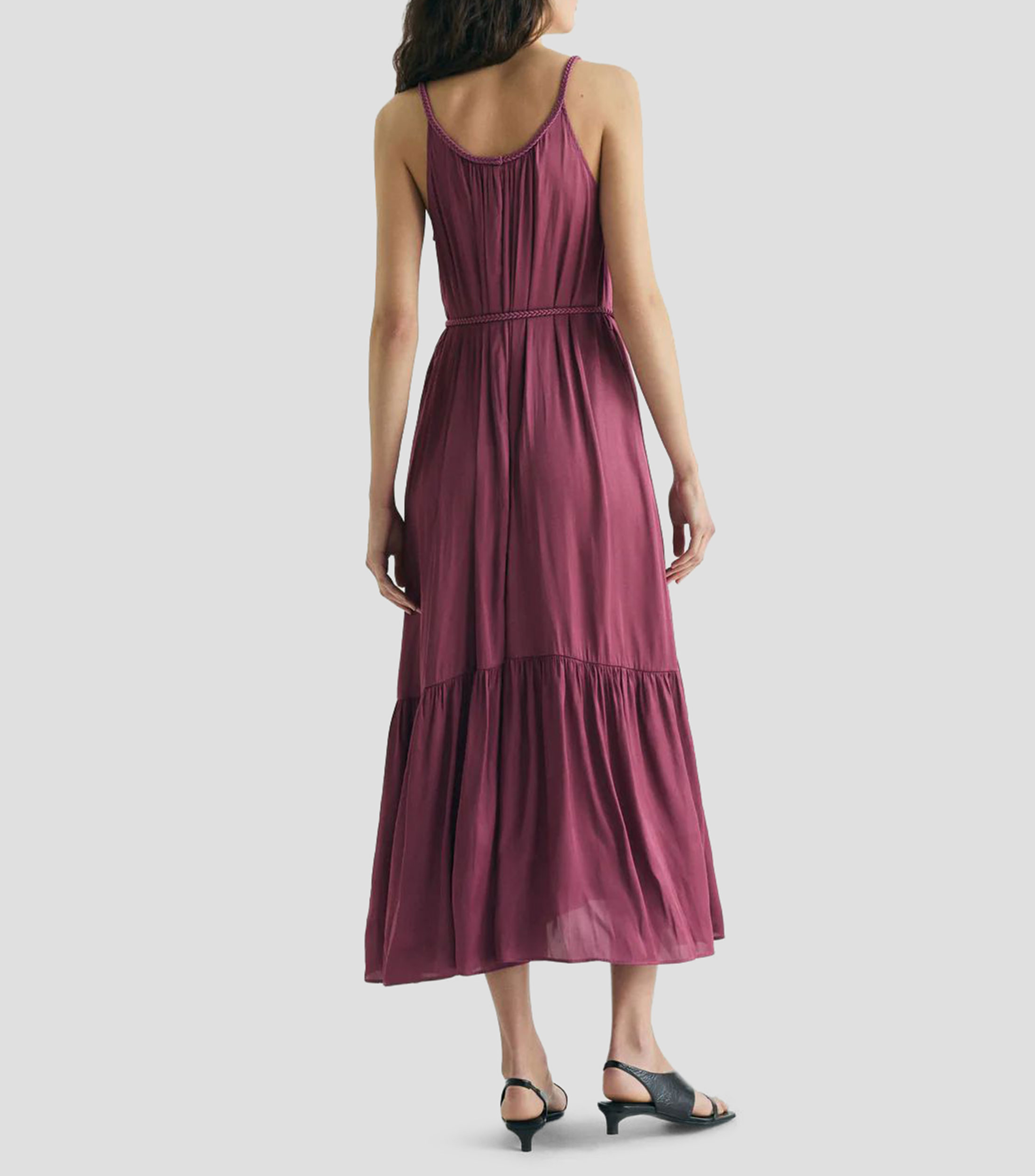Vestido casual largo liso Mujer