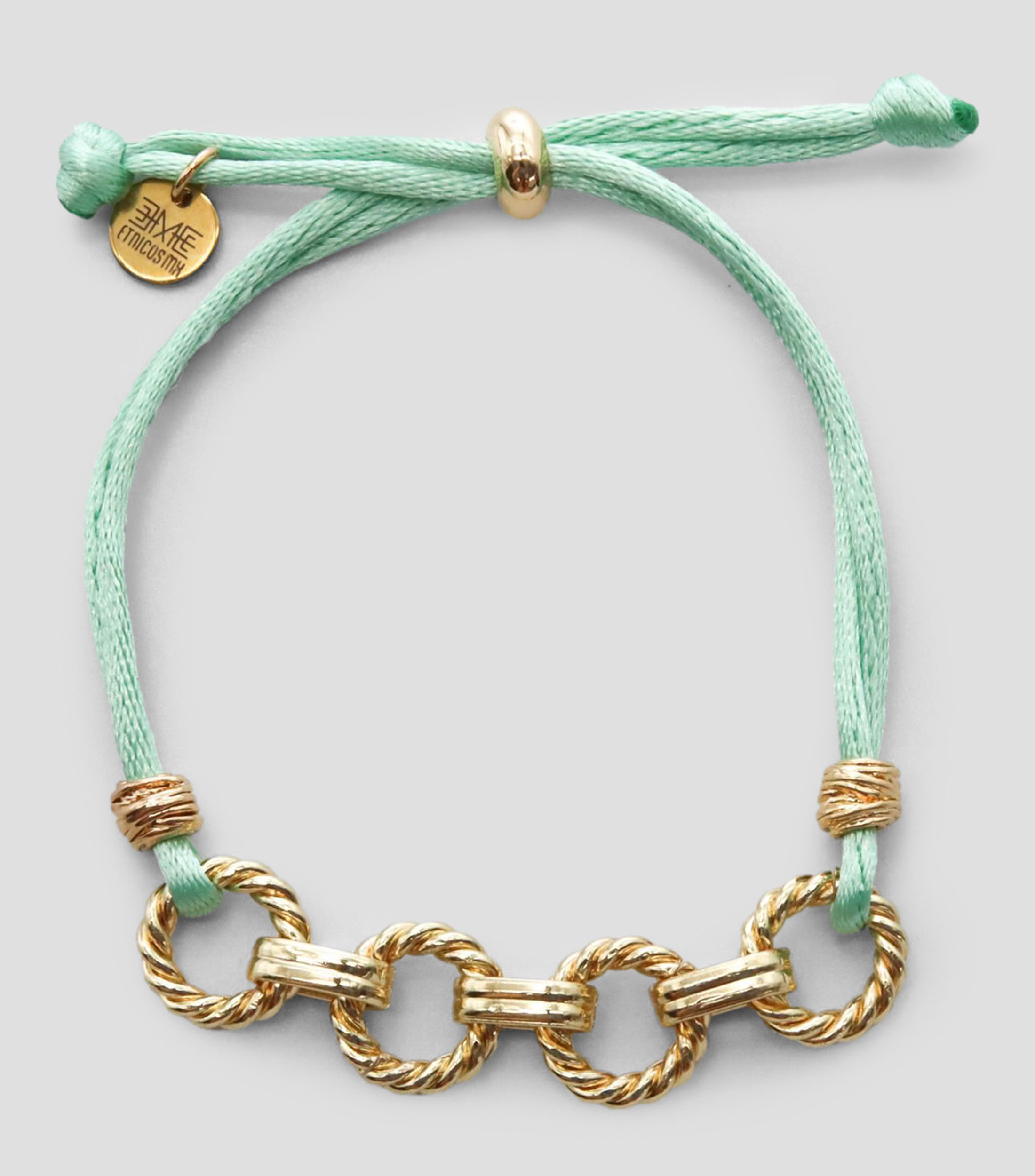 Pulsera ajustable con aros Mujer