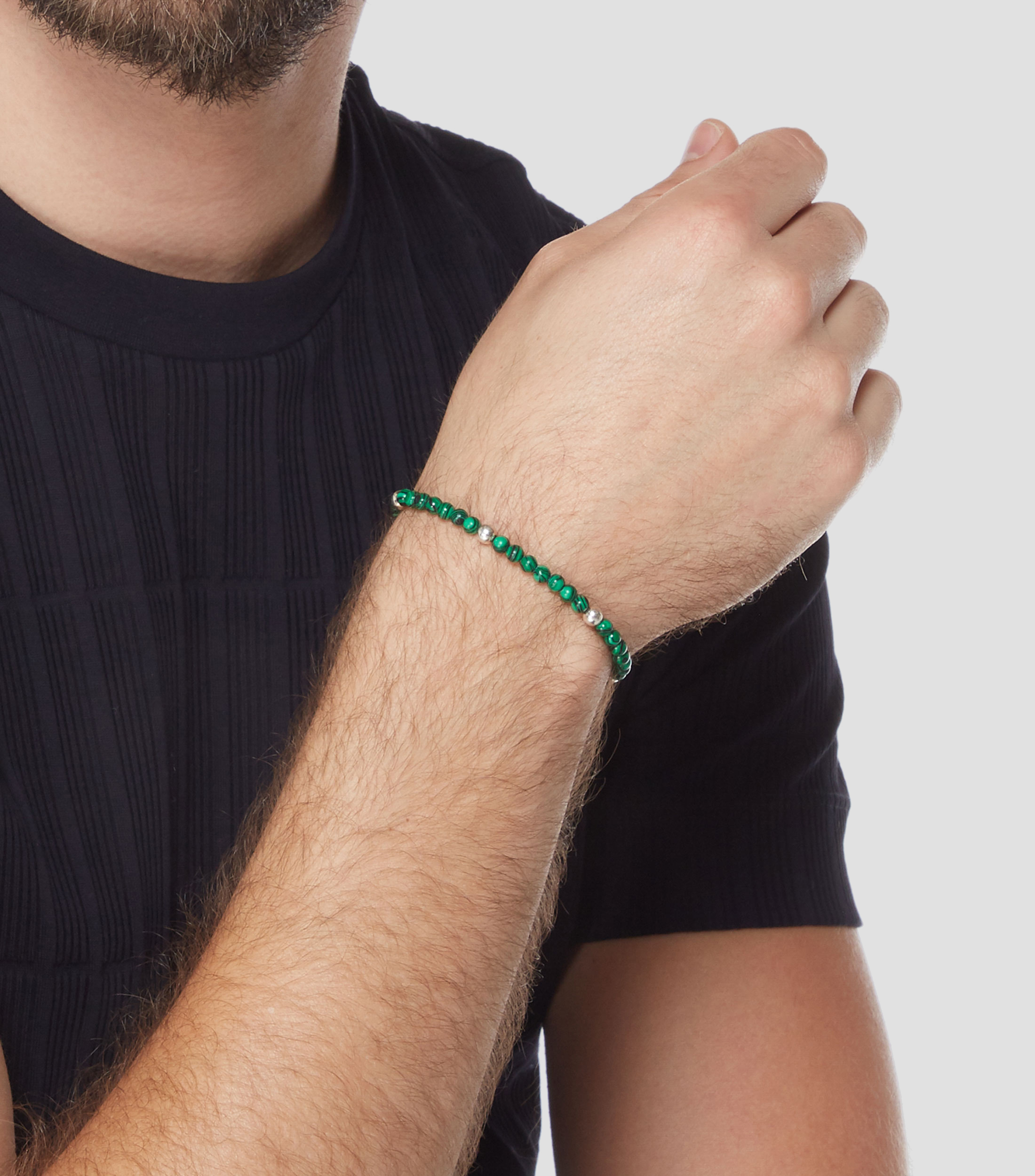 Pulsera de malaquita Hombre