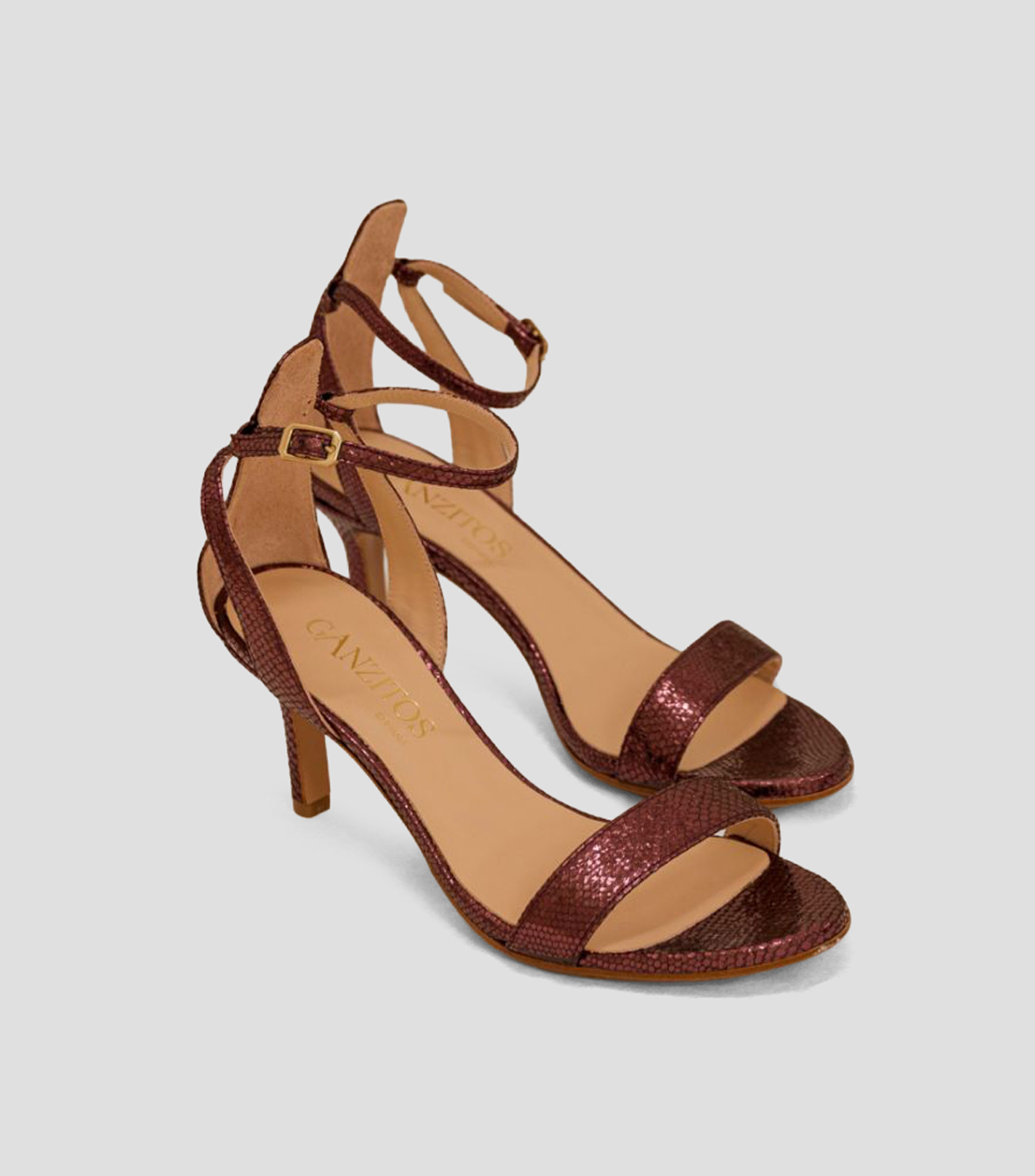 Sandalias con tacón medio delgado Ginebra Mujer
