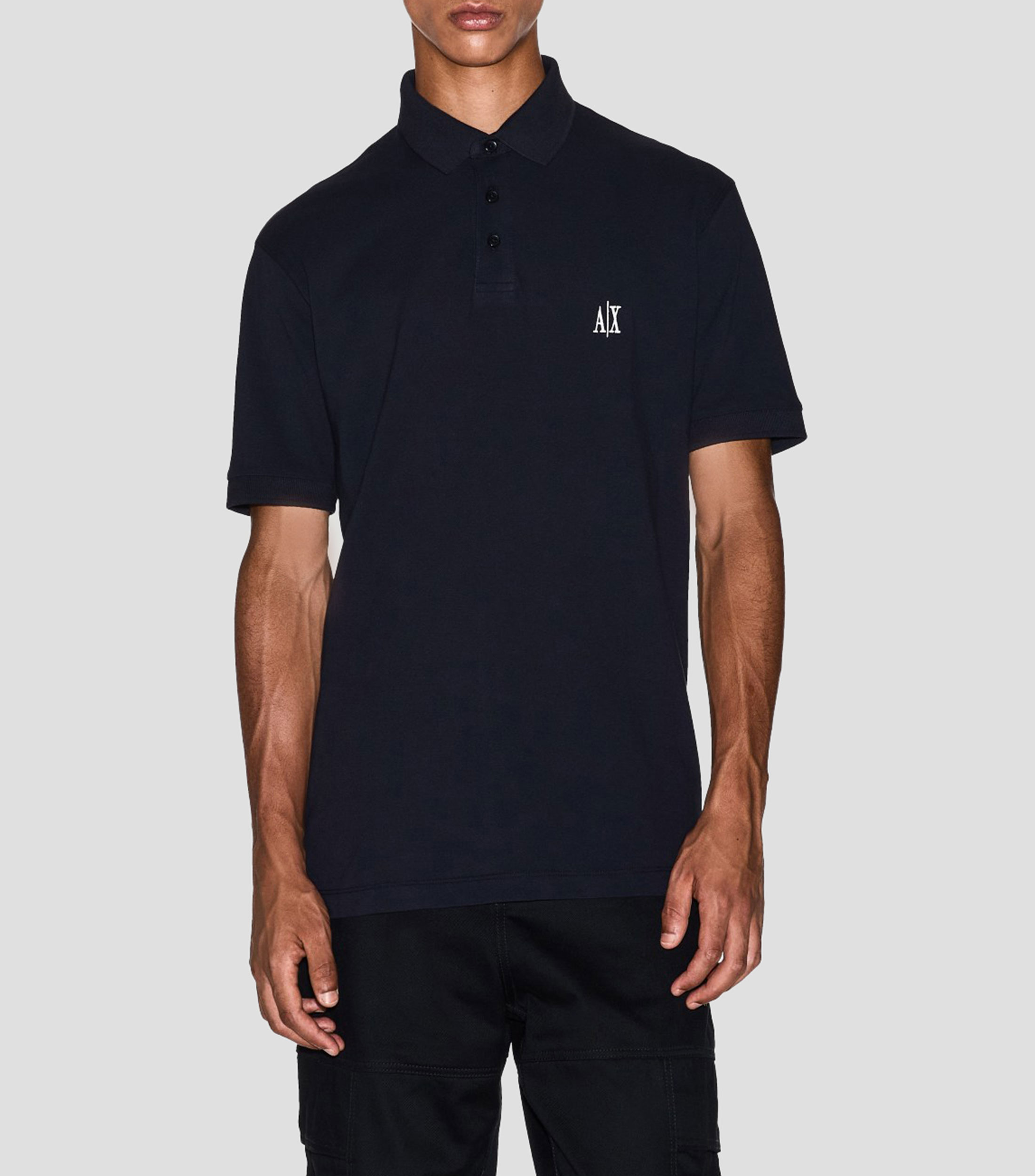 Playera tipo polo manga corta lisa Hombre