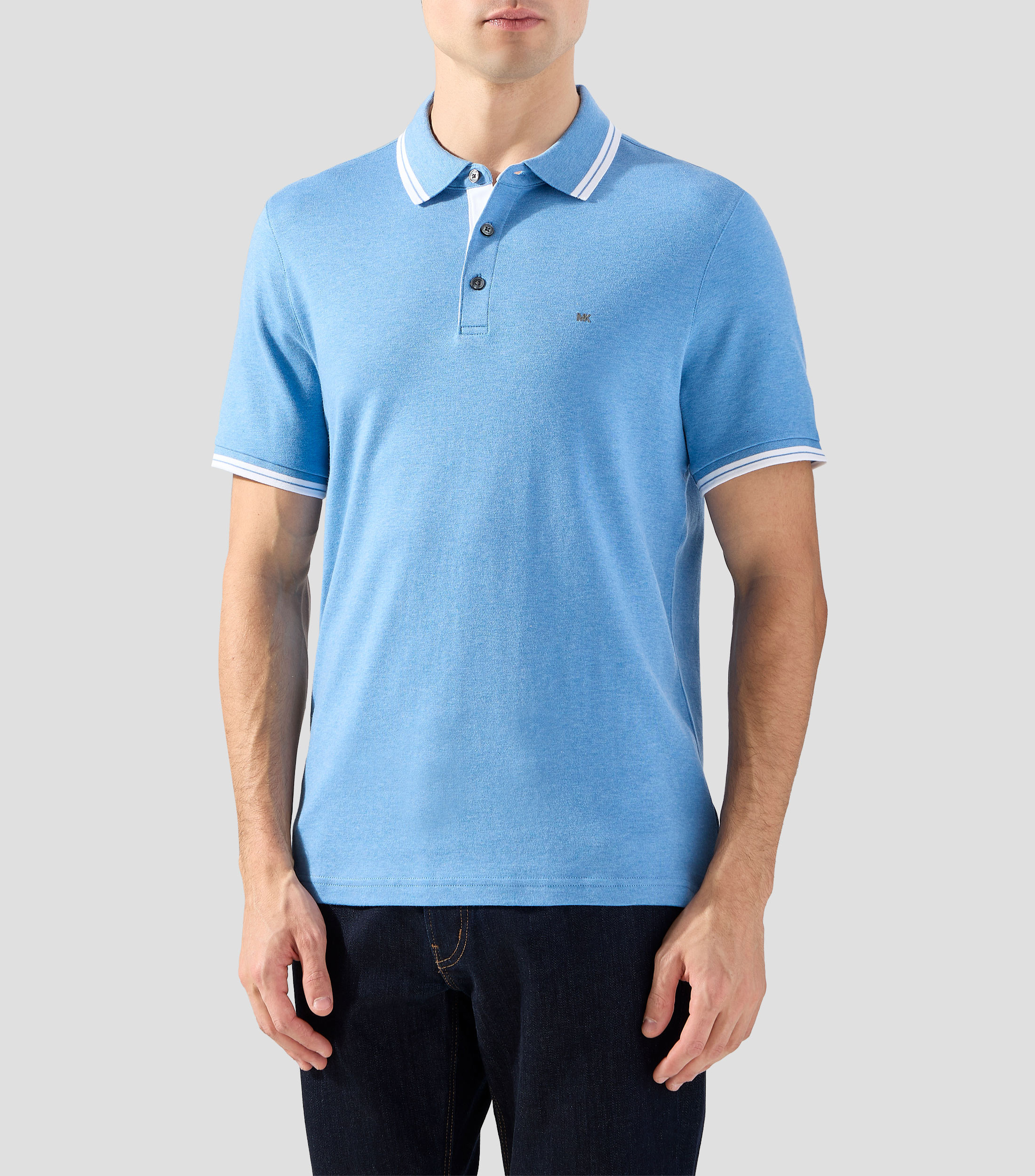 Playera tipo polo manga corta lisa Hombre