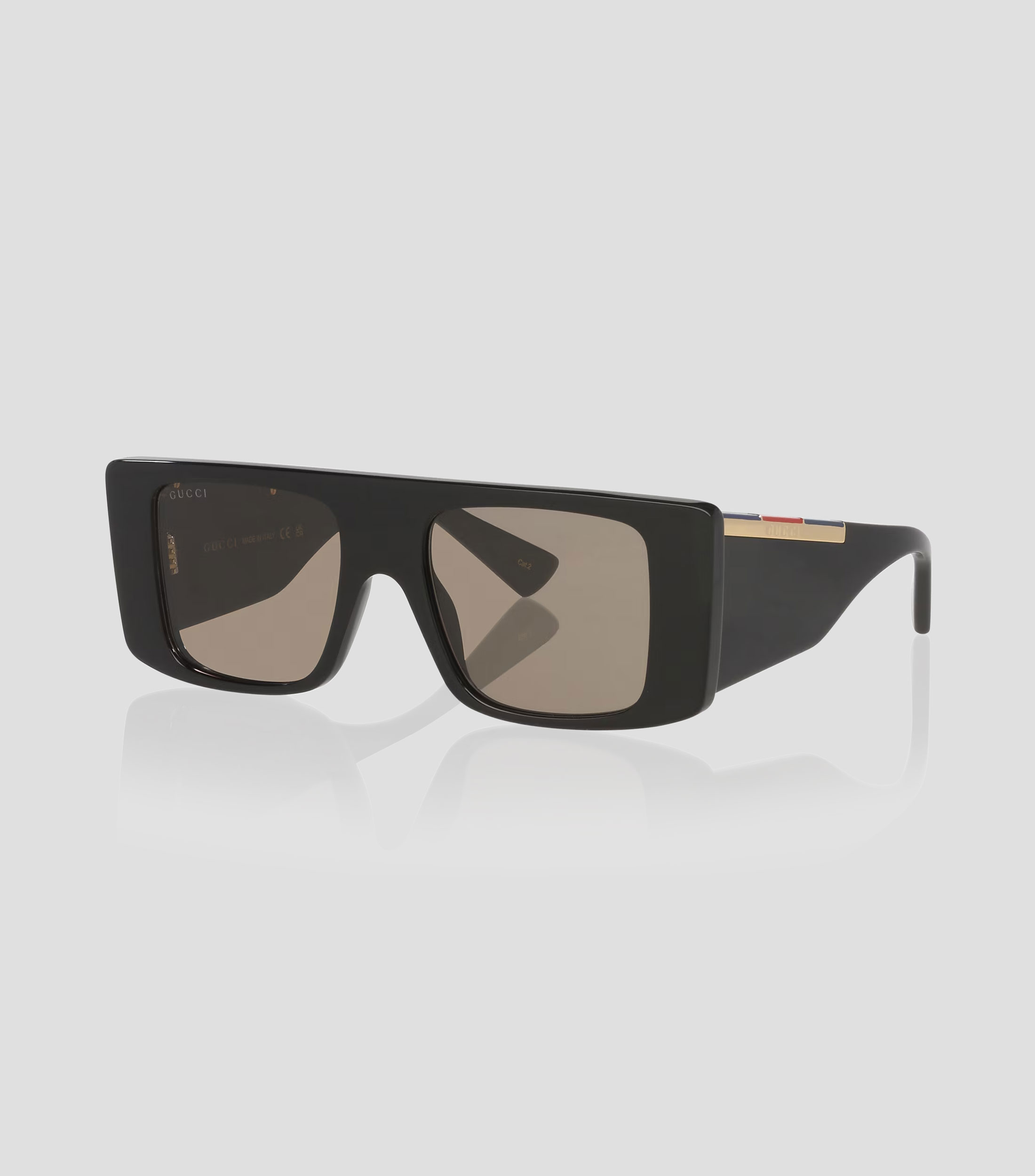 Lentes de sol rectangulares negros Mujer