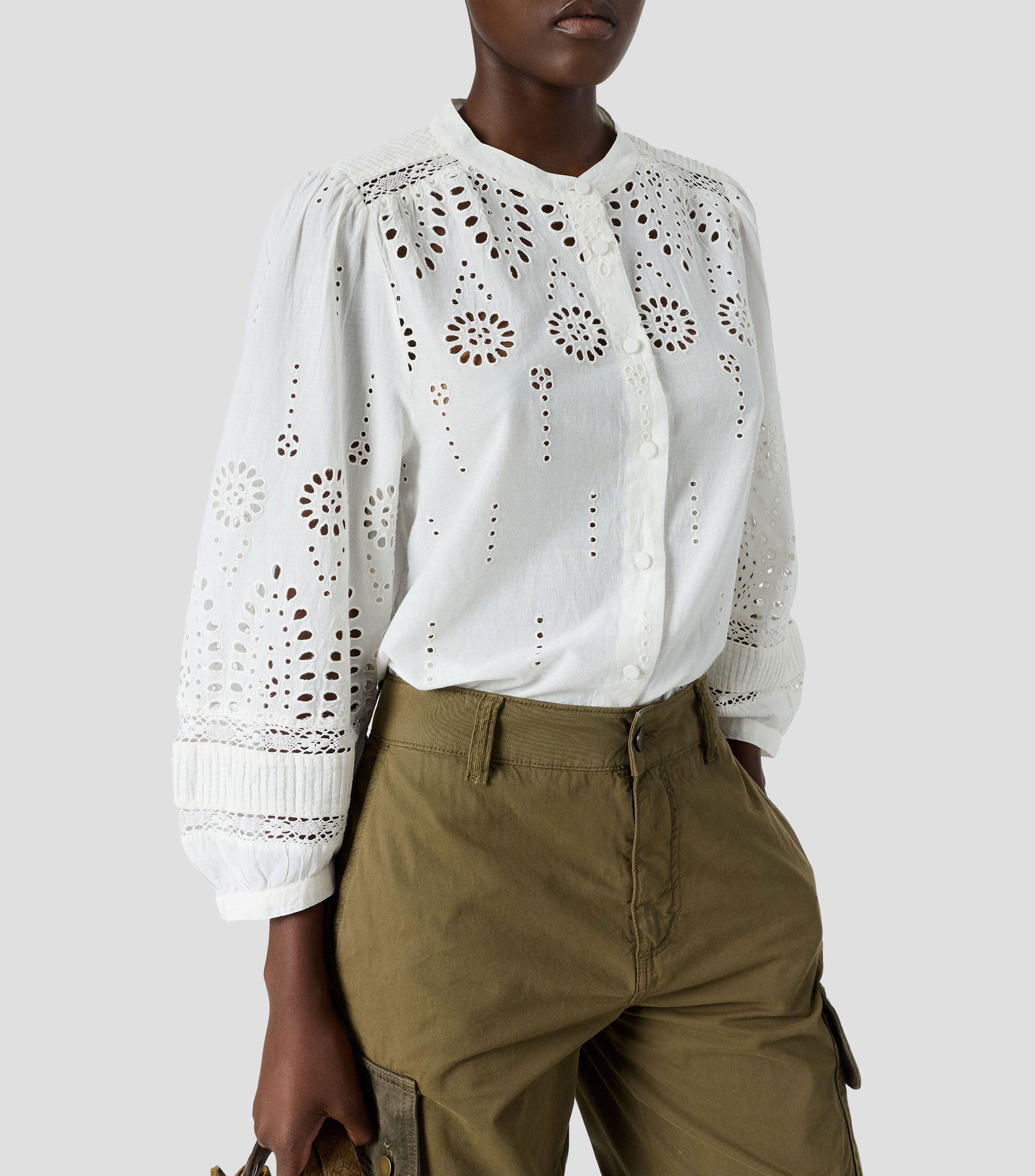 Camisa lisa manga corta Mujer