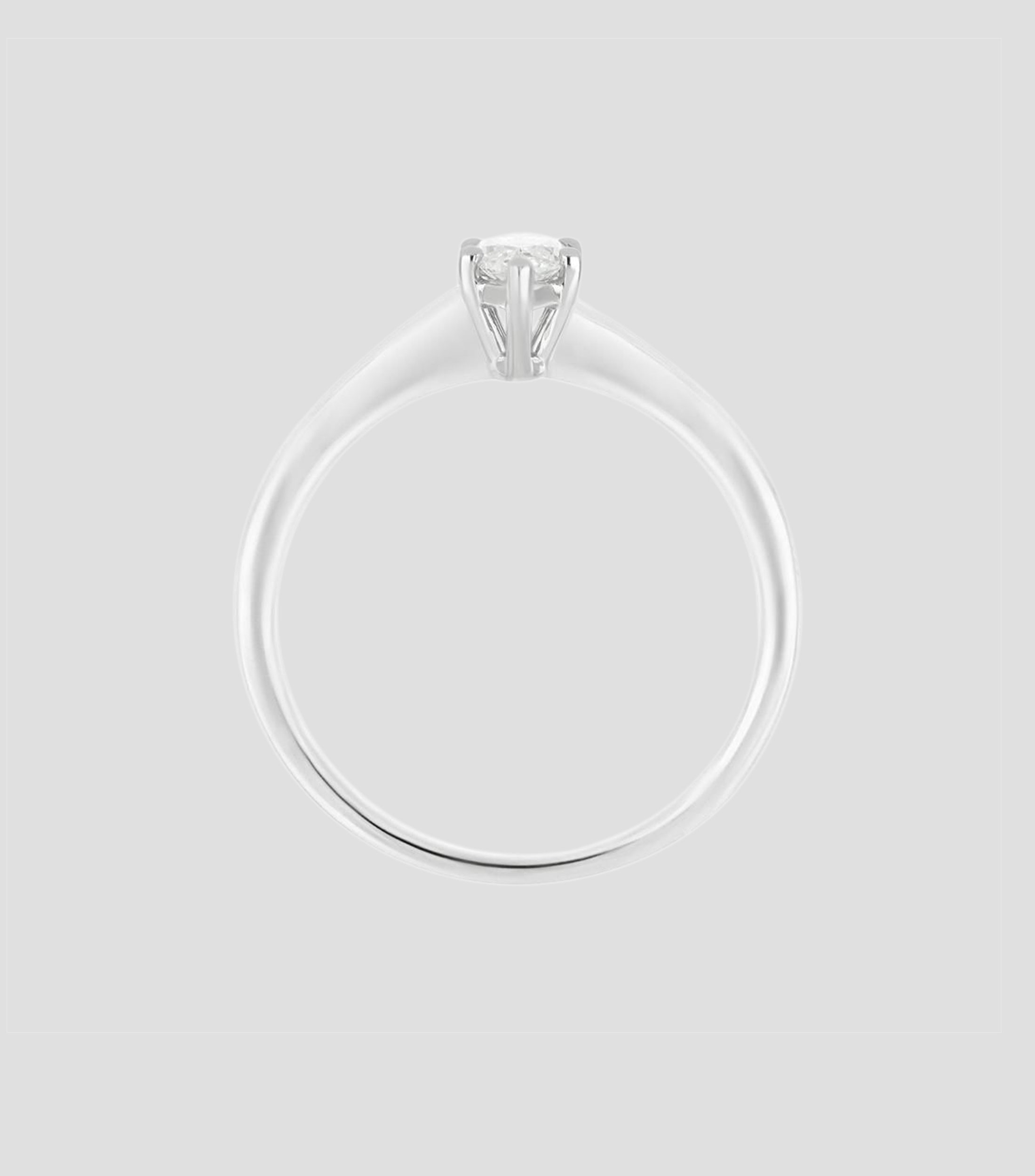 Anillo de compromiso en oro blanco 18 Kilates con diamante Mujer