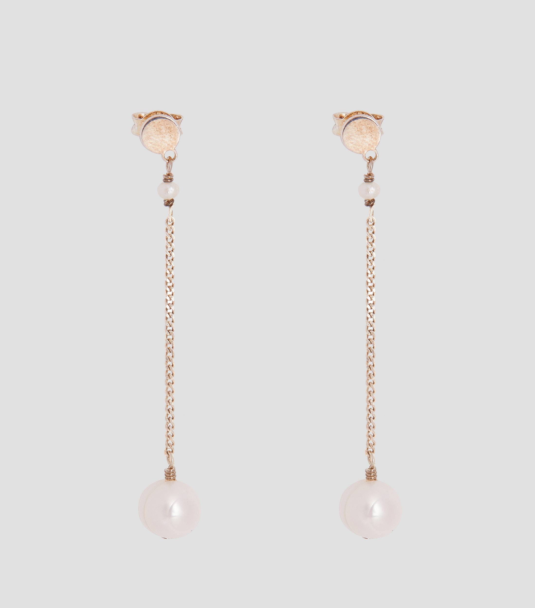 Aretes en plata con perla Mujer