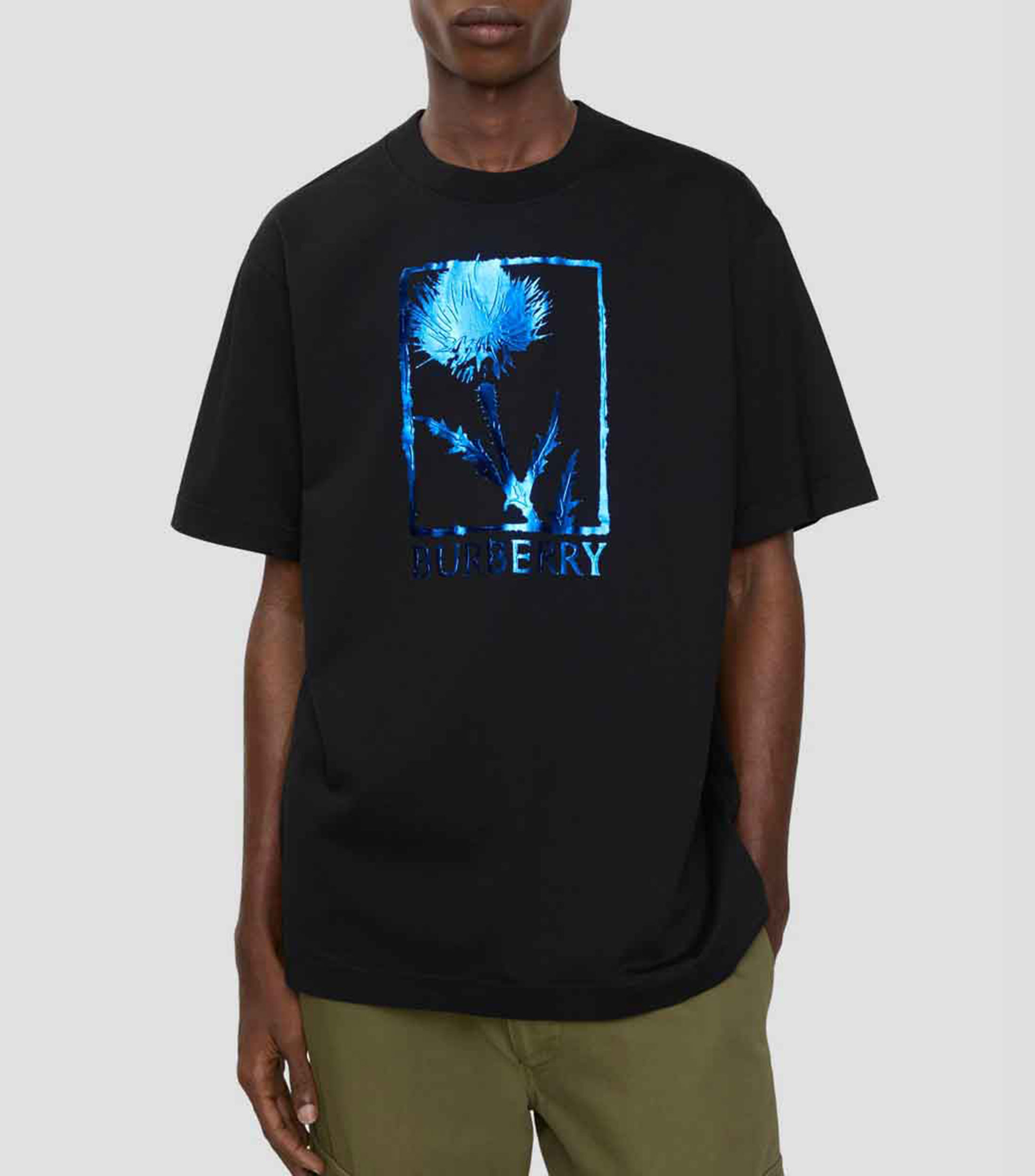 Playera cuello redondo manga corta estampada Hombre