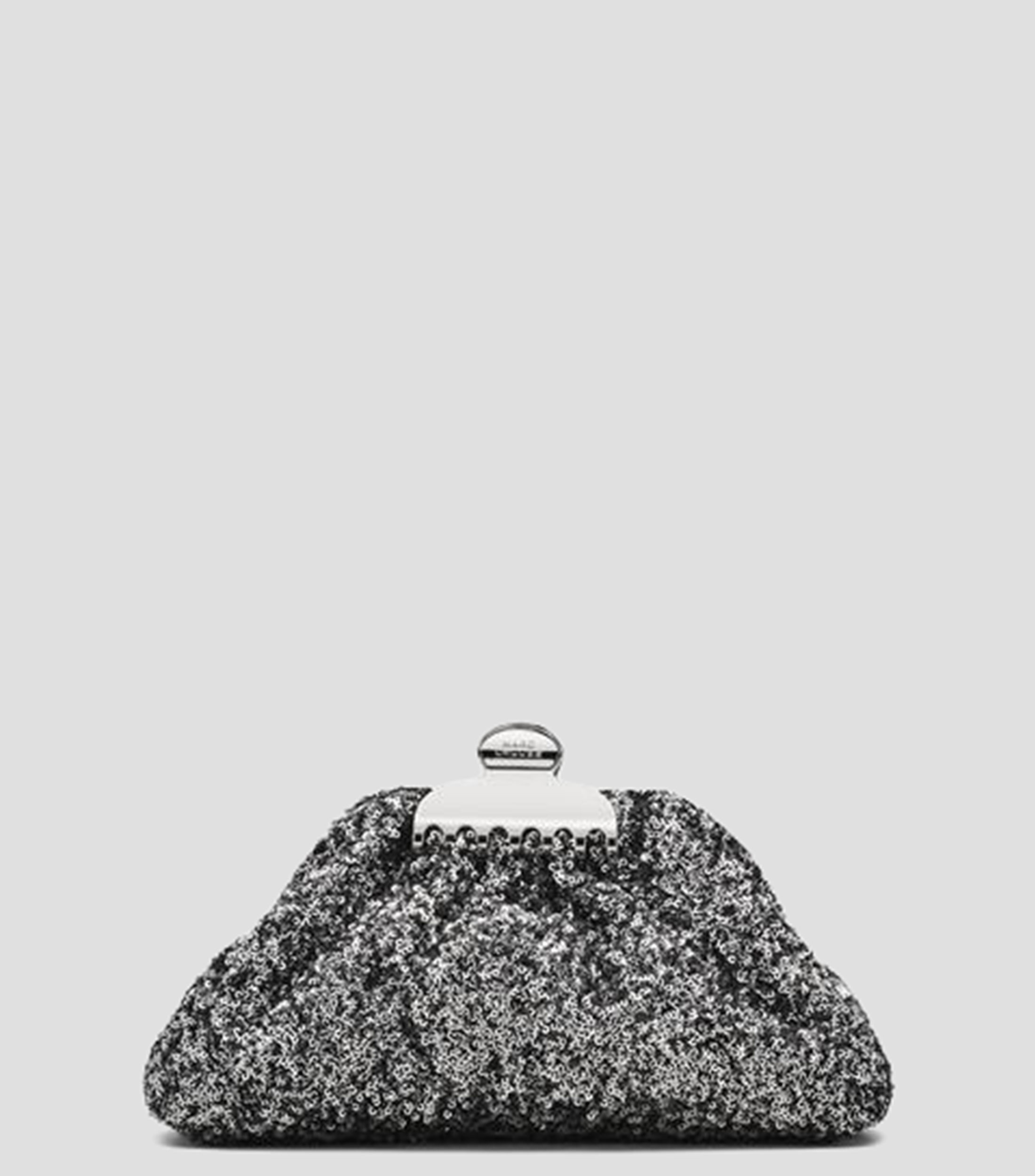 Bolsa clutch lisa con lentejuela Mujer