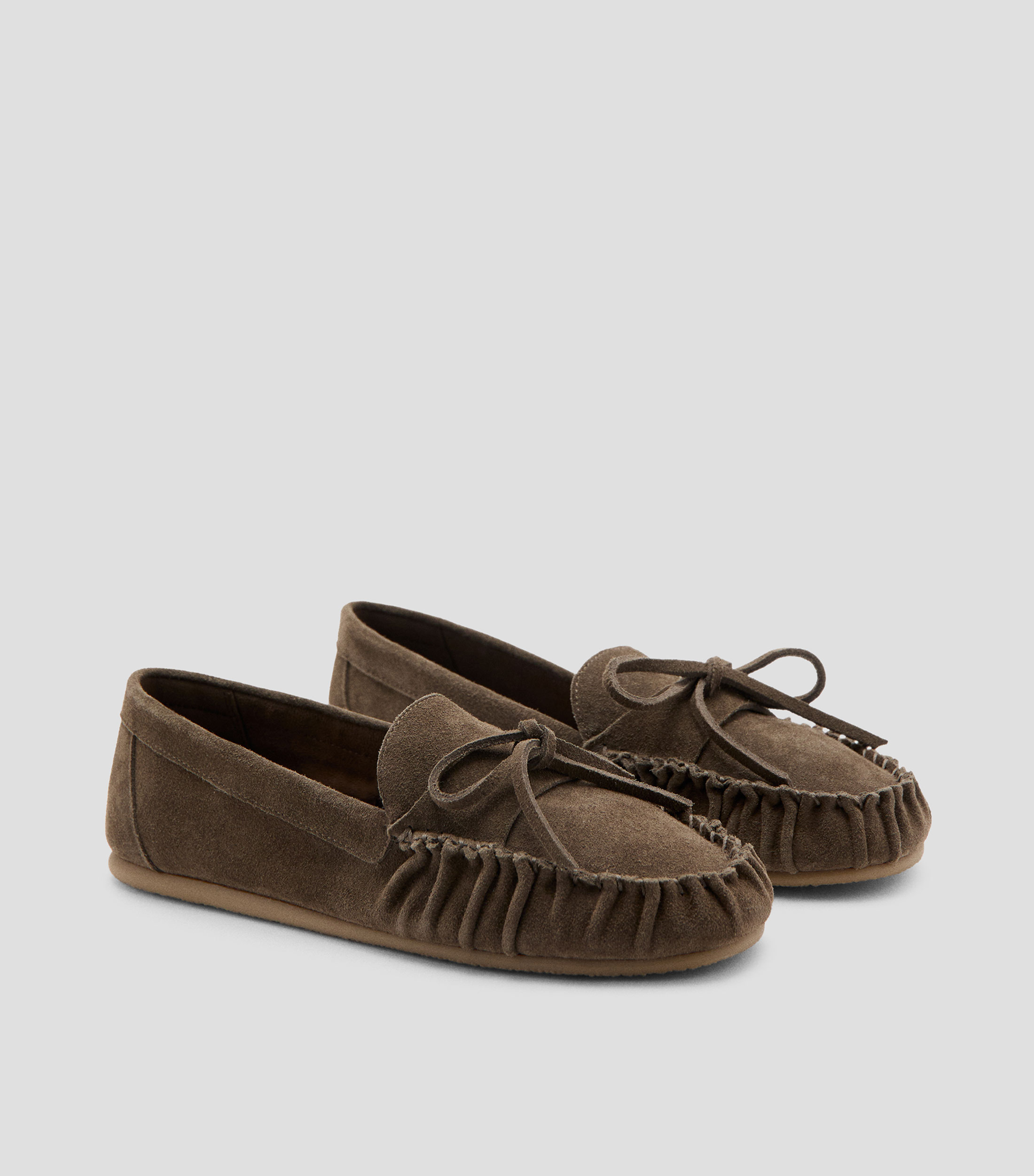 Mocasines Rugat en piel con lazo Mujer