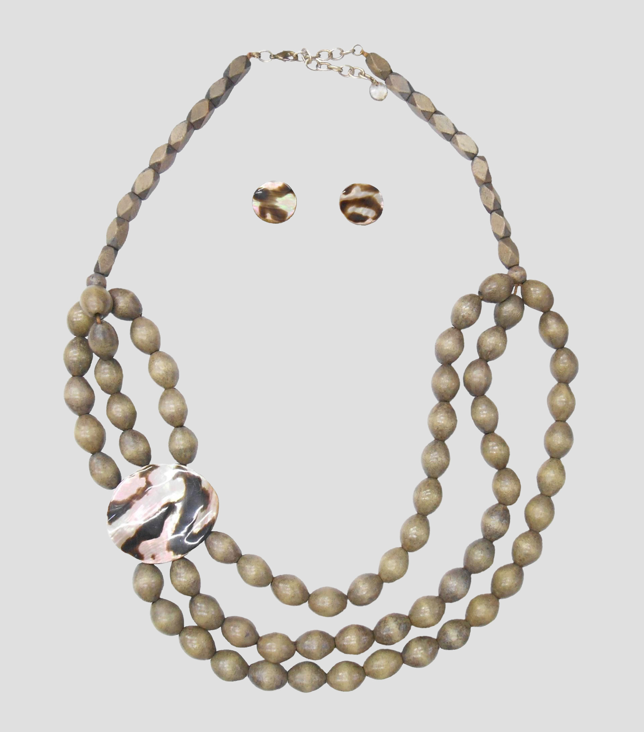 Set collar y aretes Mujer