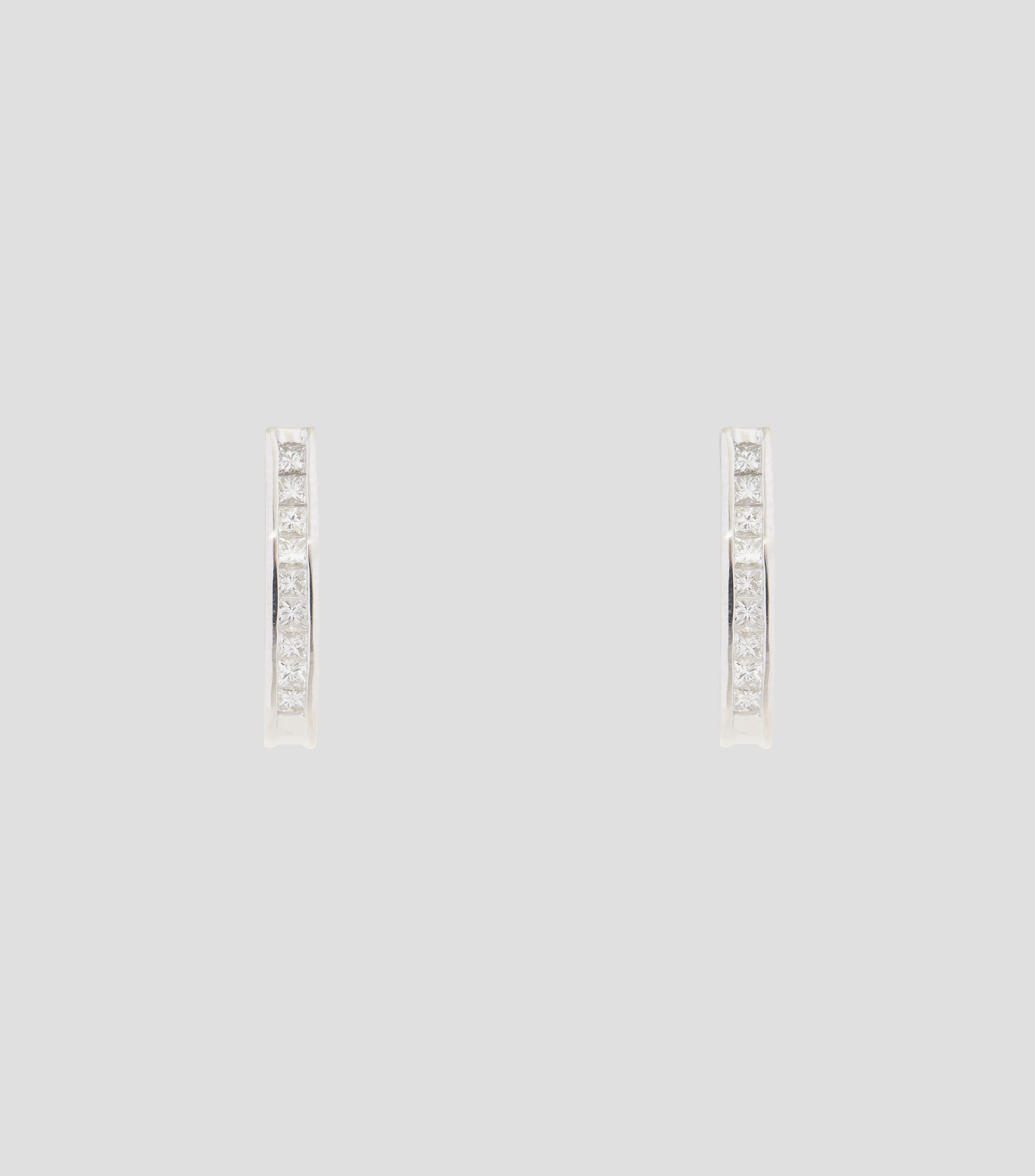 Aretes en oro blanco de 14 Kts Mujer