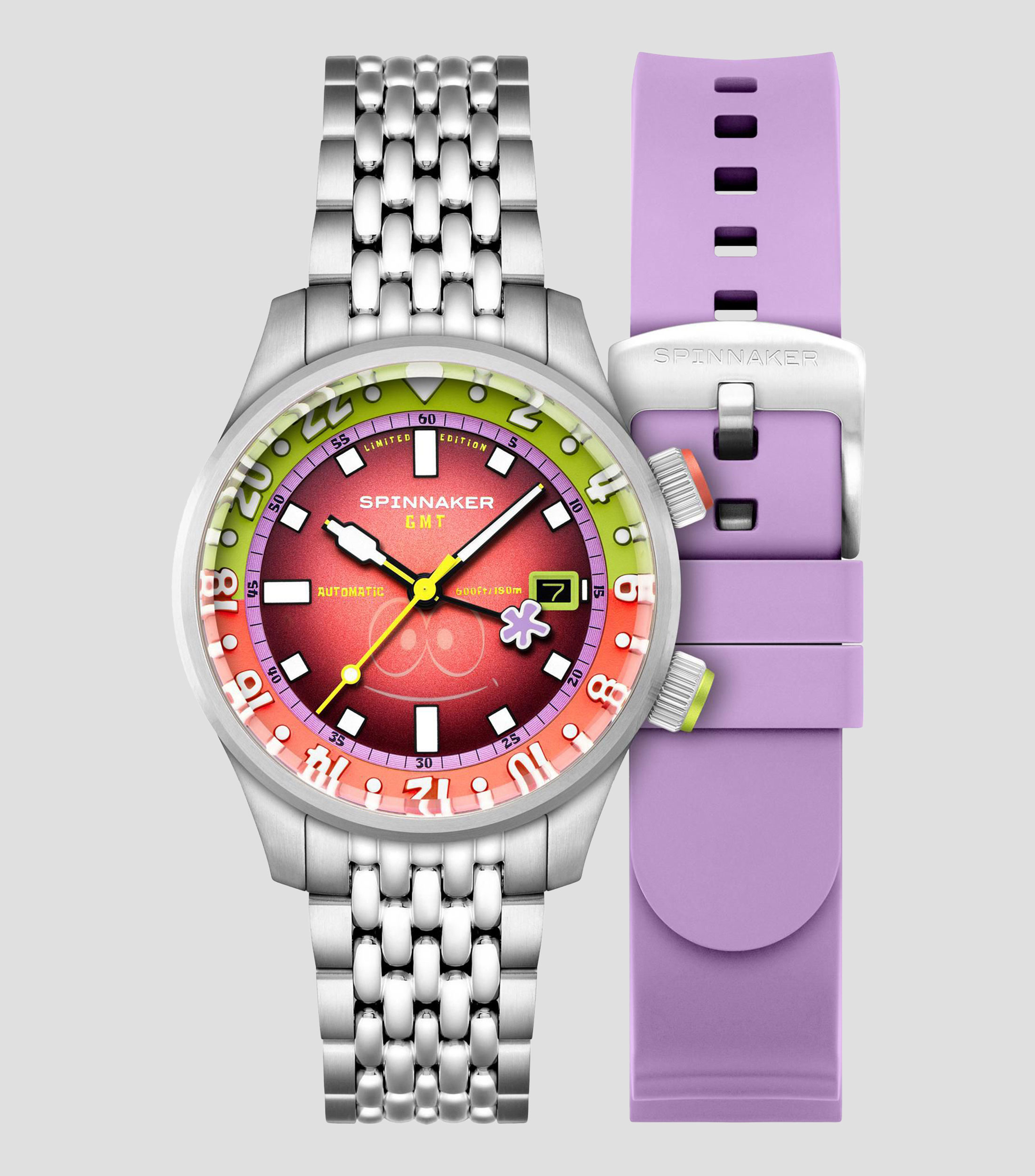 Reloj para Hombre Bradner GMT SpongeBob casual plateado