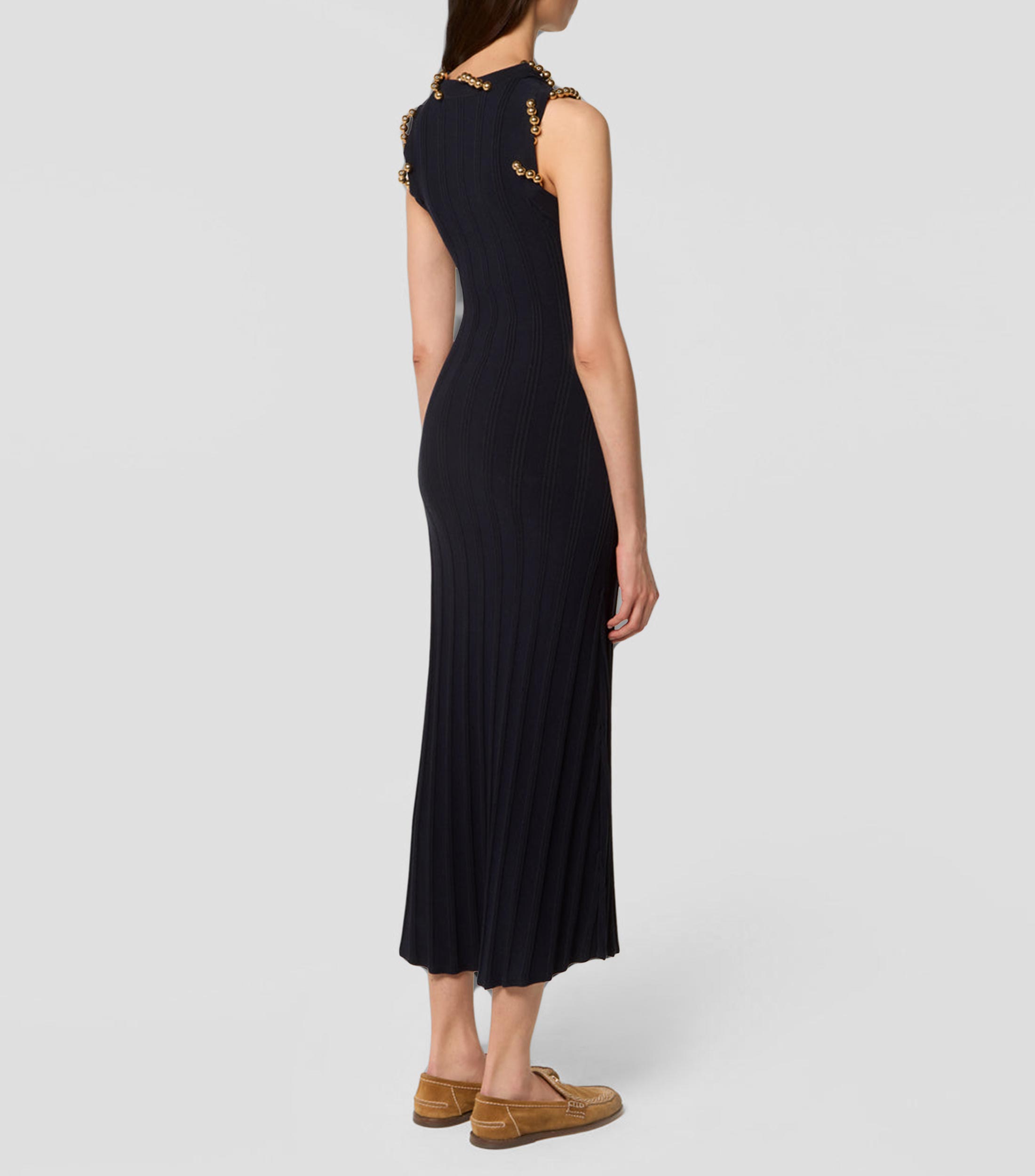 Vestido largo liso Mujer