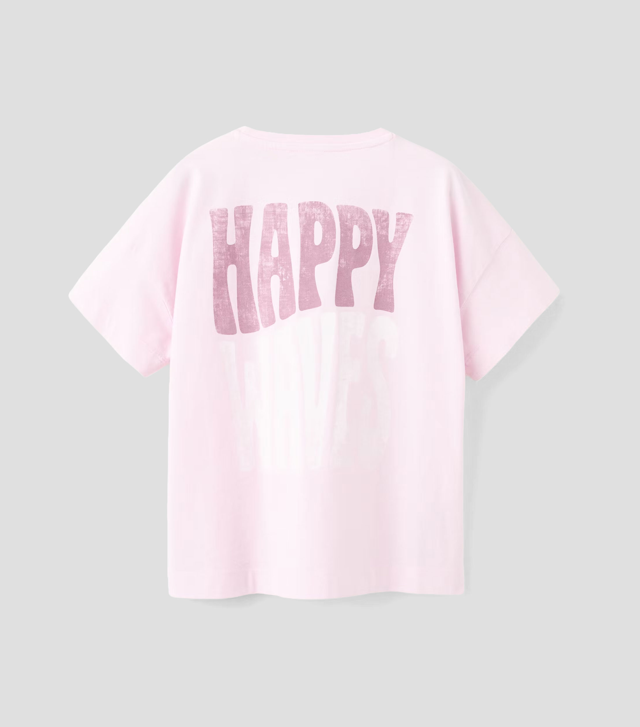 Playera cuello redondo manga corta estampada Niña