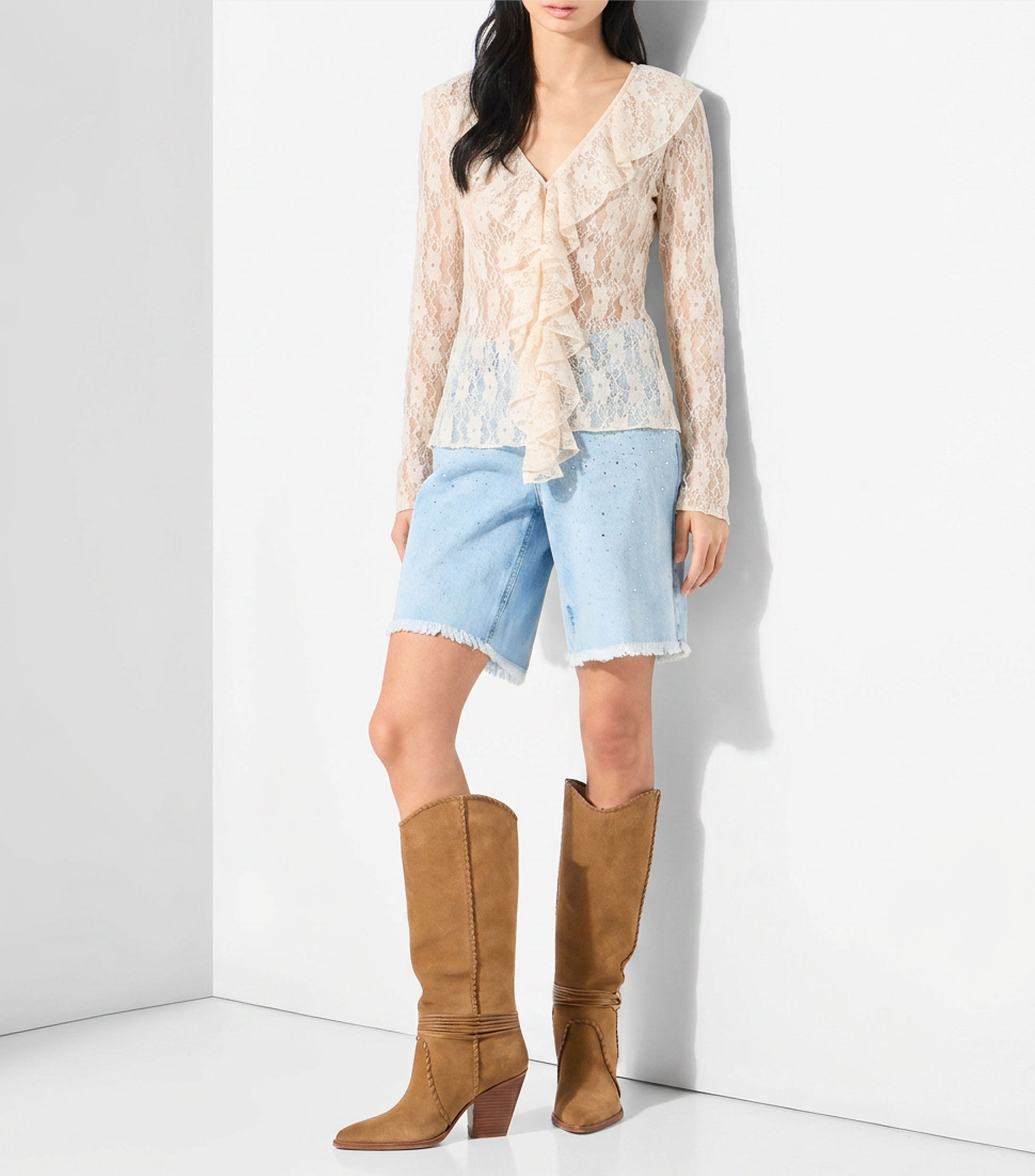 Blusa fantasía manga larga Mujer