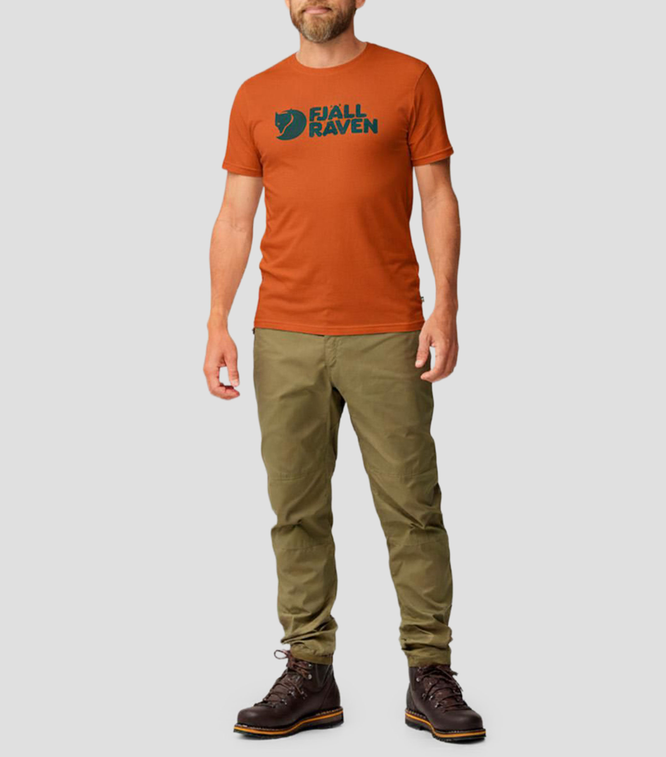 Playera para senderismo de cuello redondo con manga corta estampada Hombre