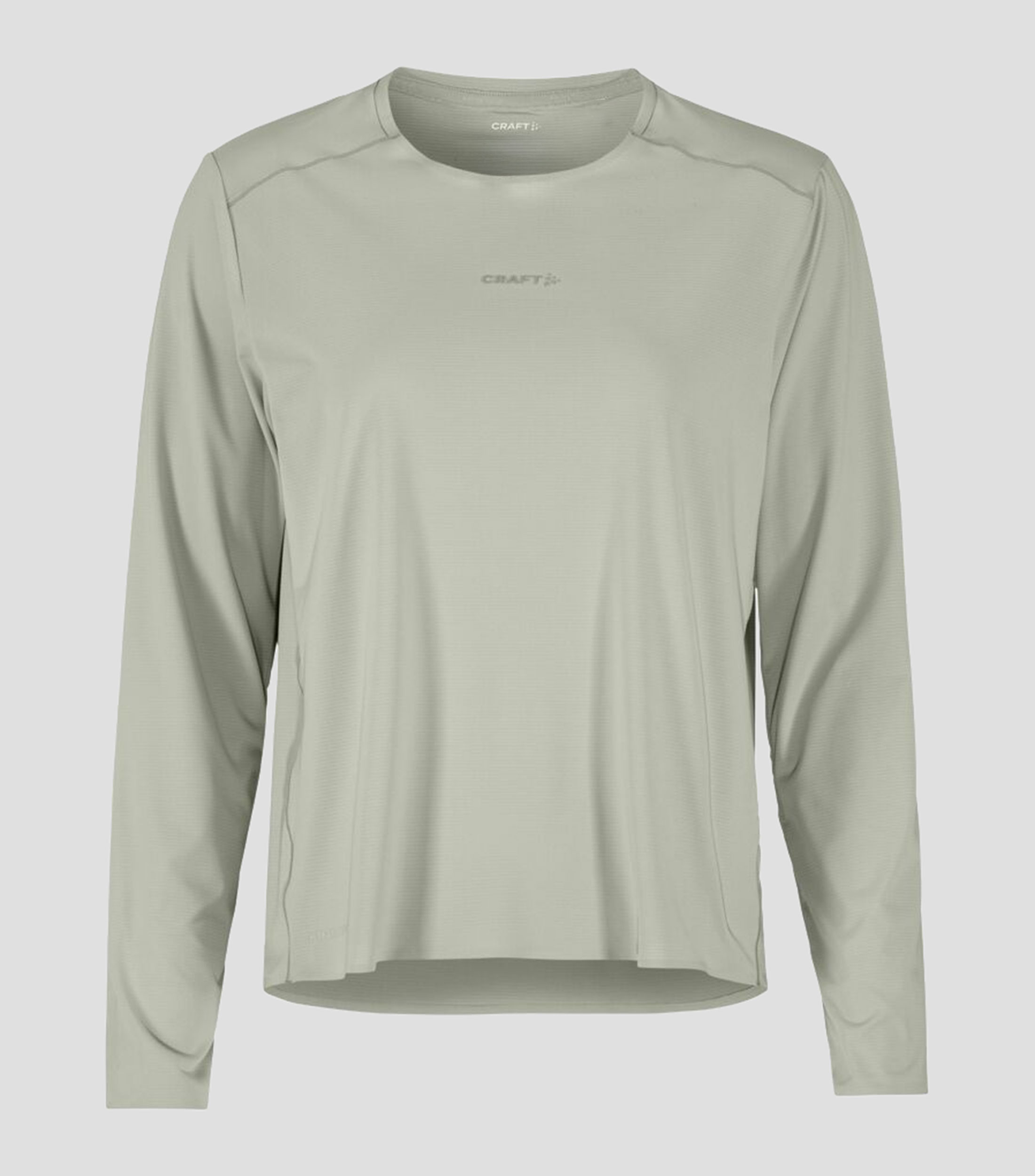 Playera para correr cuello redondo manga larga lisa Mujer