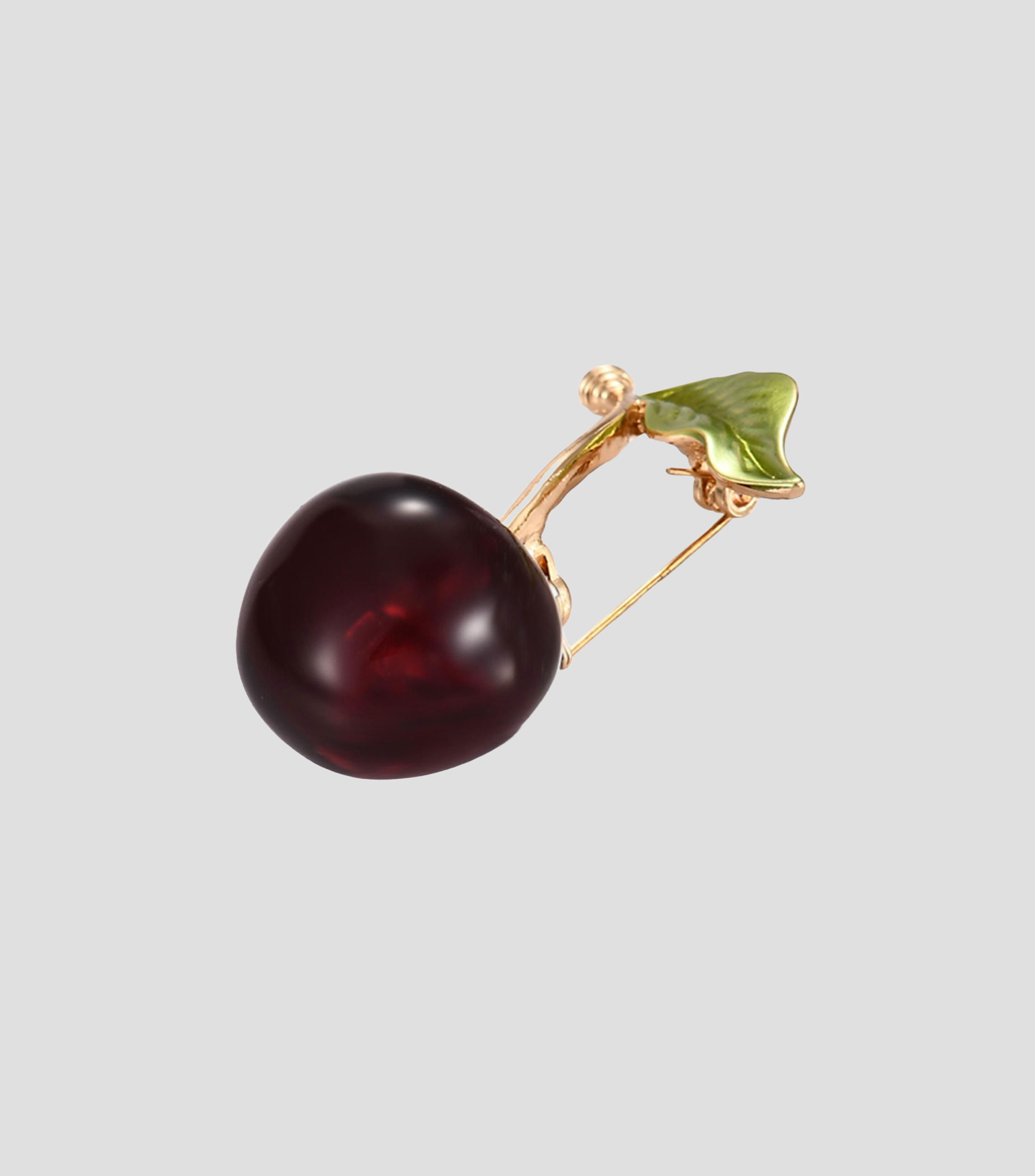 Prendedor cereza con hojas Mujer