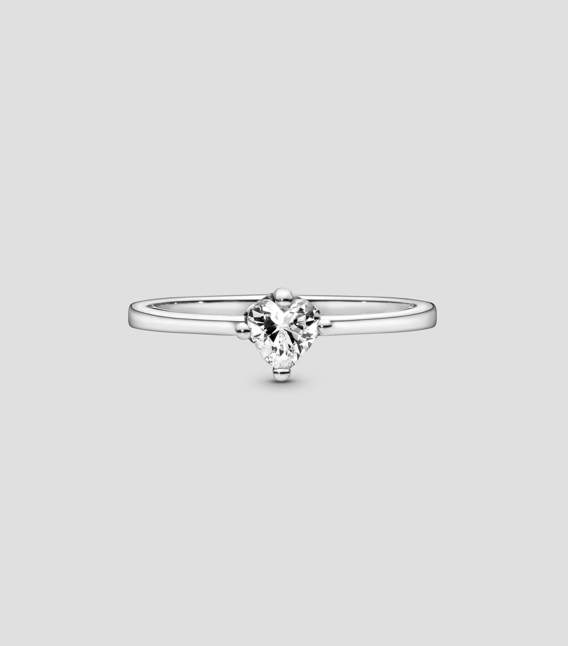 Anillo Corazón en plata .925 con circonita Mujer