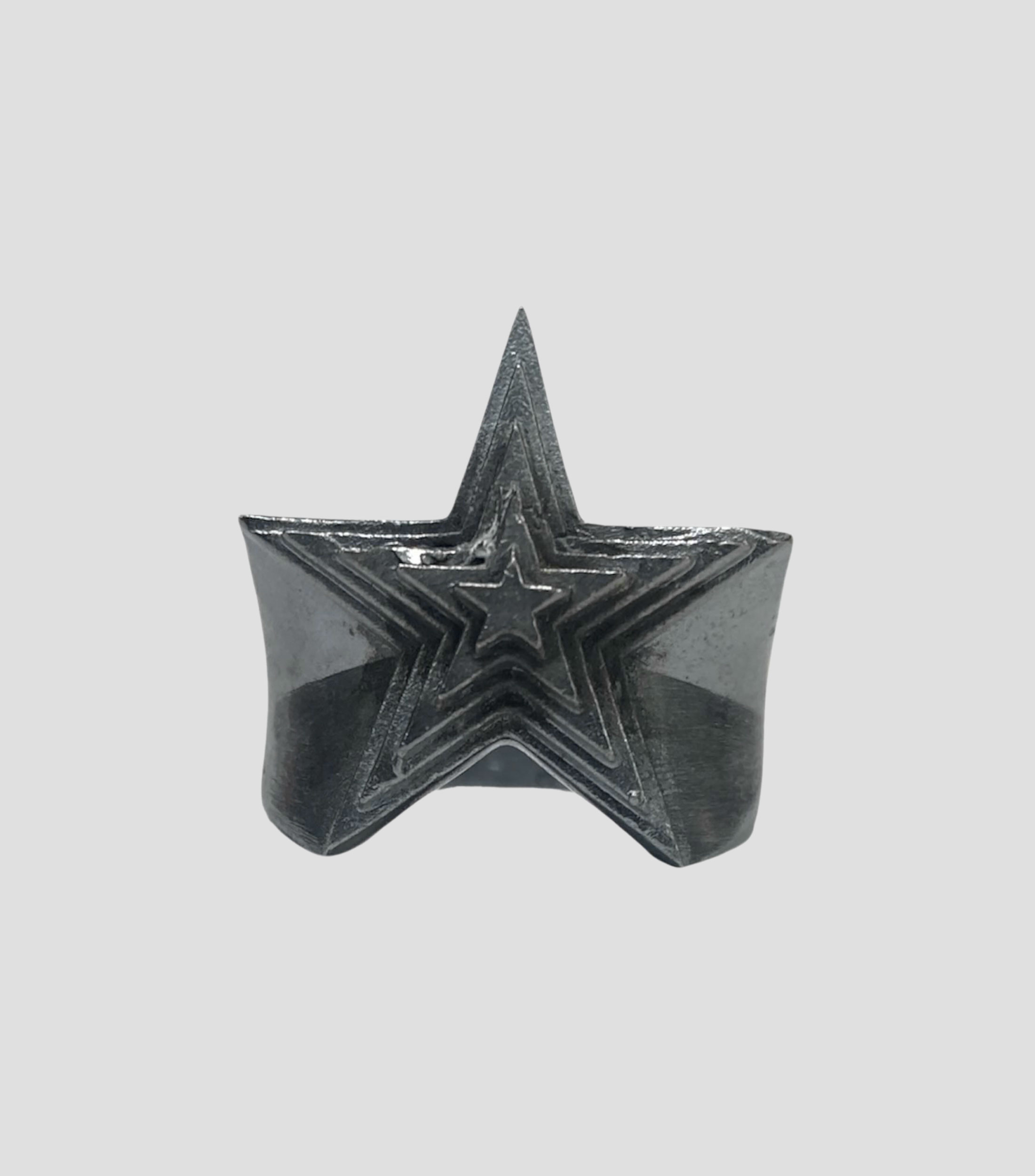 Anillo en plata .925 3D Star Echo Dark Unisex