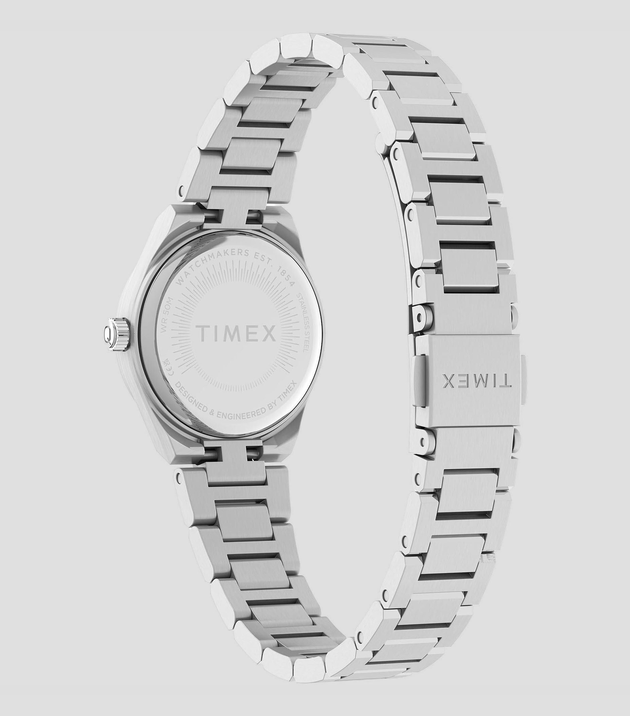 Reloj para mujer Q Timex casual, plata