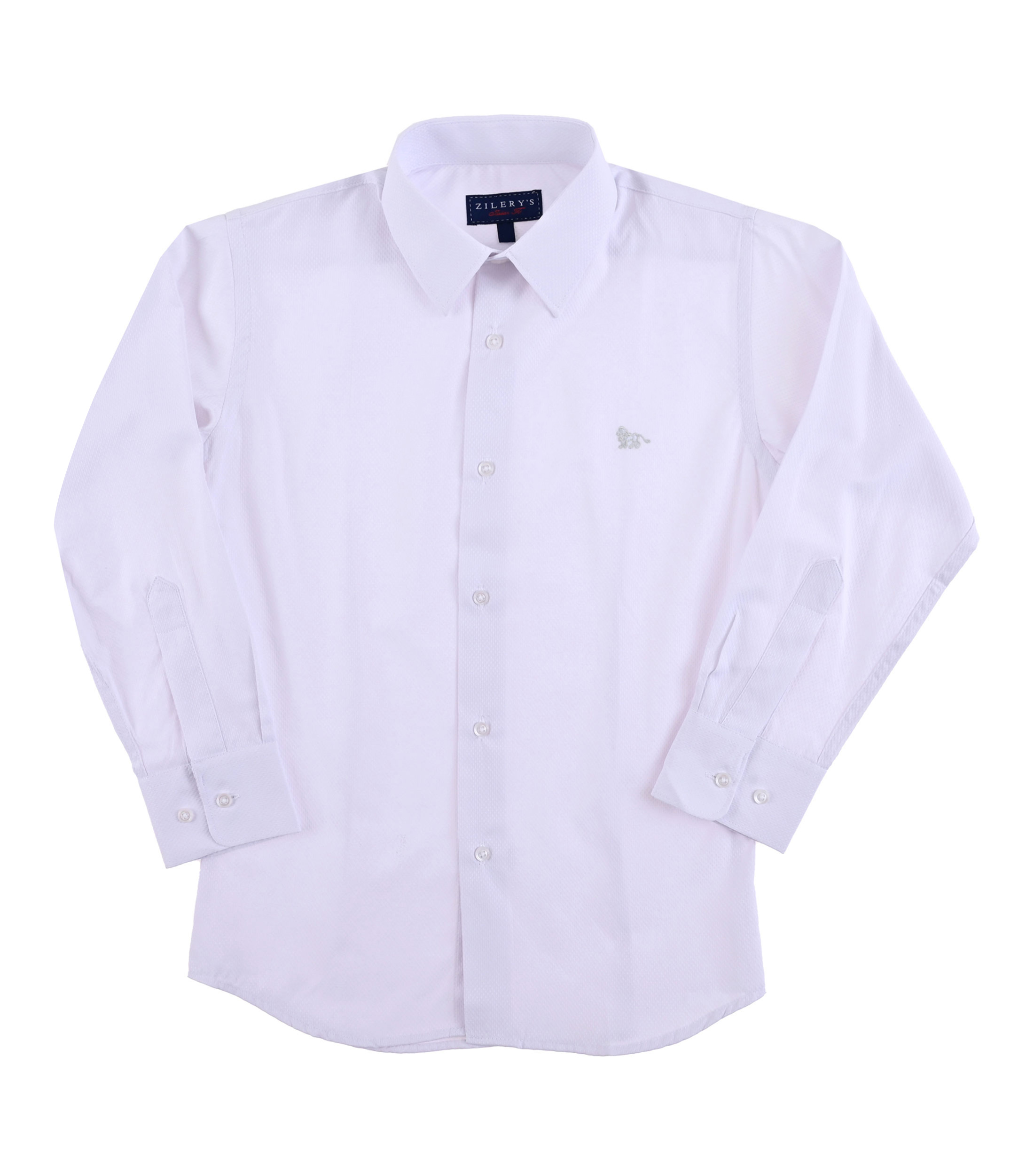 Camisa de vestir lisa con manga larga Niño