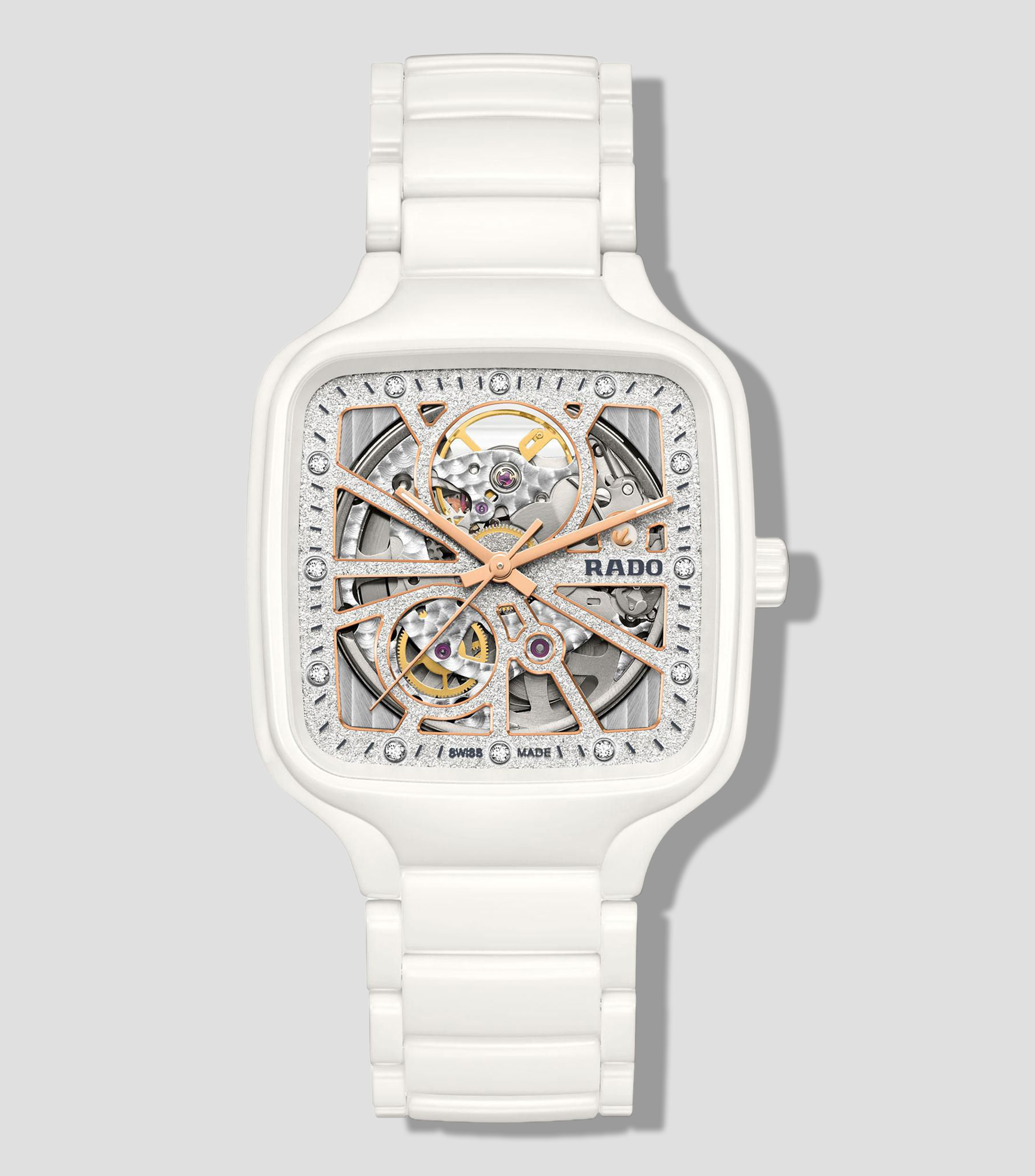 Reloj Unisex True Square Diamonds casual blanco