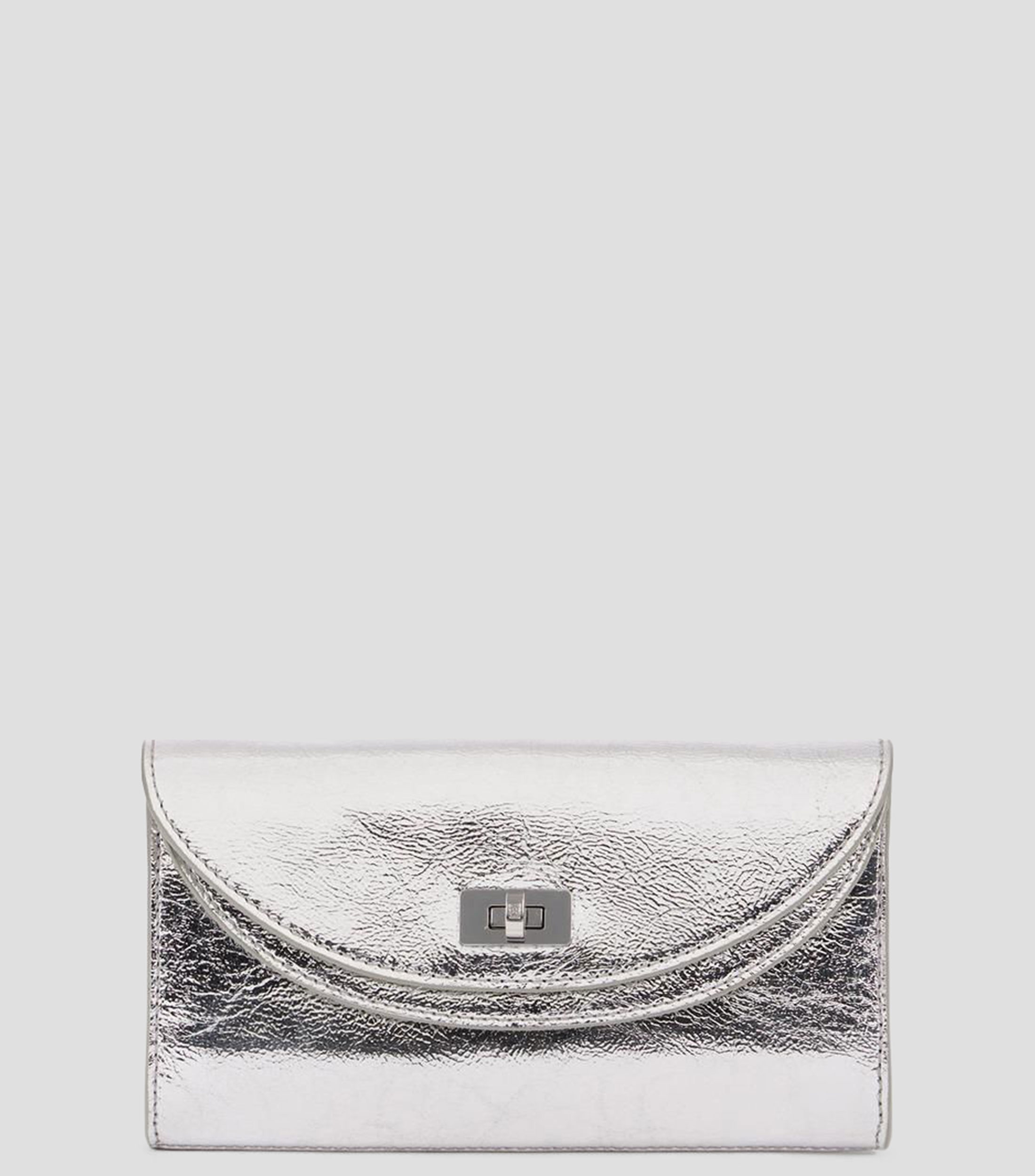 Bolsa crossbody lisa con detalle texturizado Mujer